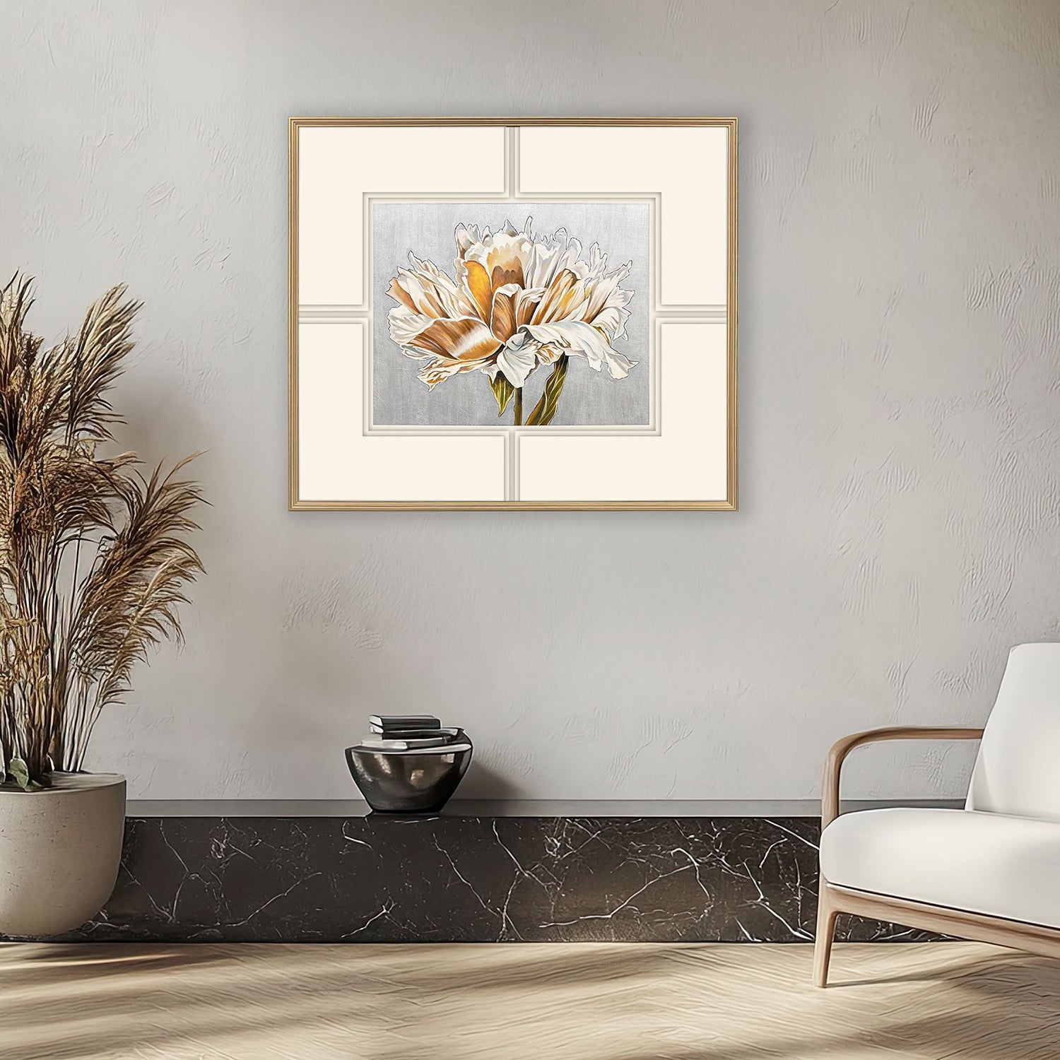 The Studio Parchement Petals Framed Art
