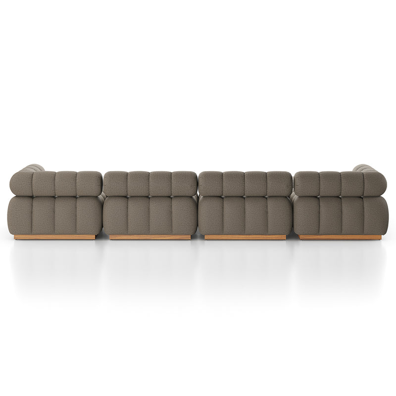 Four Hands Roma Outdoor 4-Piece Sectional with Ottoman