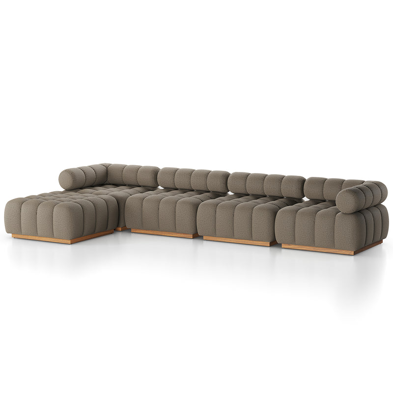 Four Hands Roma Outdoor 4-Piece Sectional with Ottoman