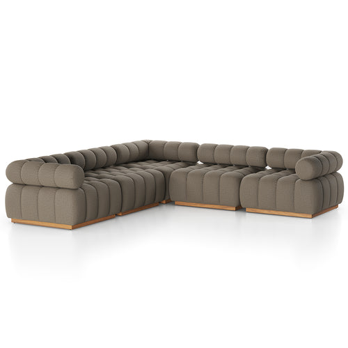 Four Hands Roma Outdoor 5-Piece Sectional with Ottoman