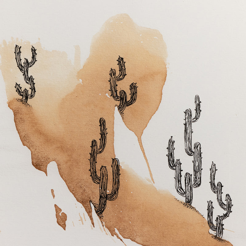 Four Hands Into the Desert Framed Artwork