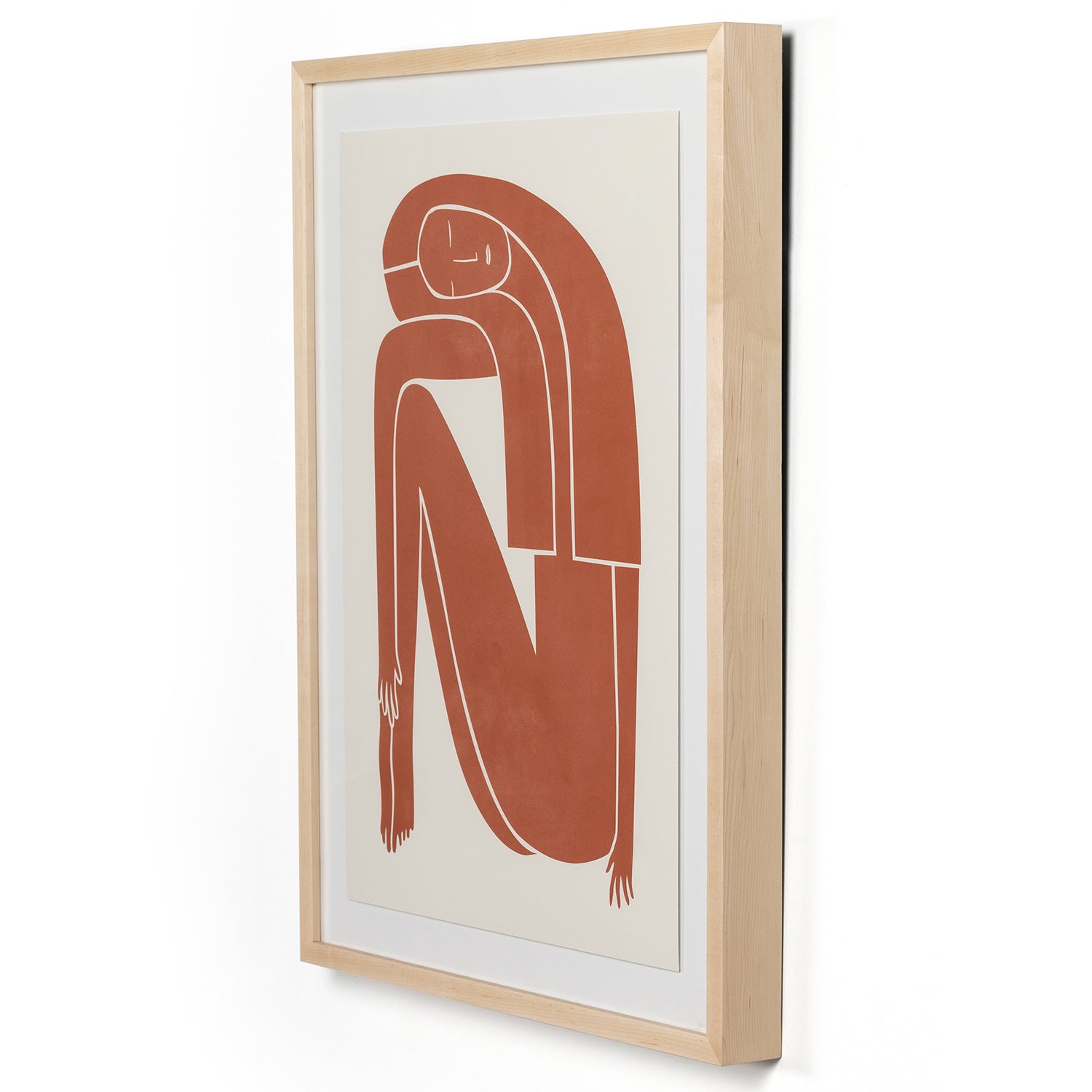 Four Hands Figurative Figure Terracotta Framed Artwork