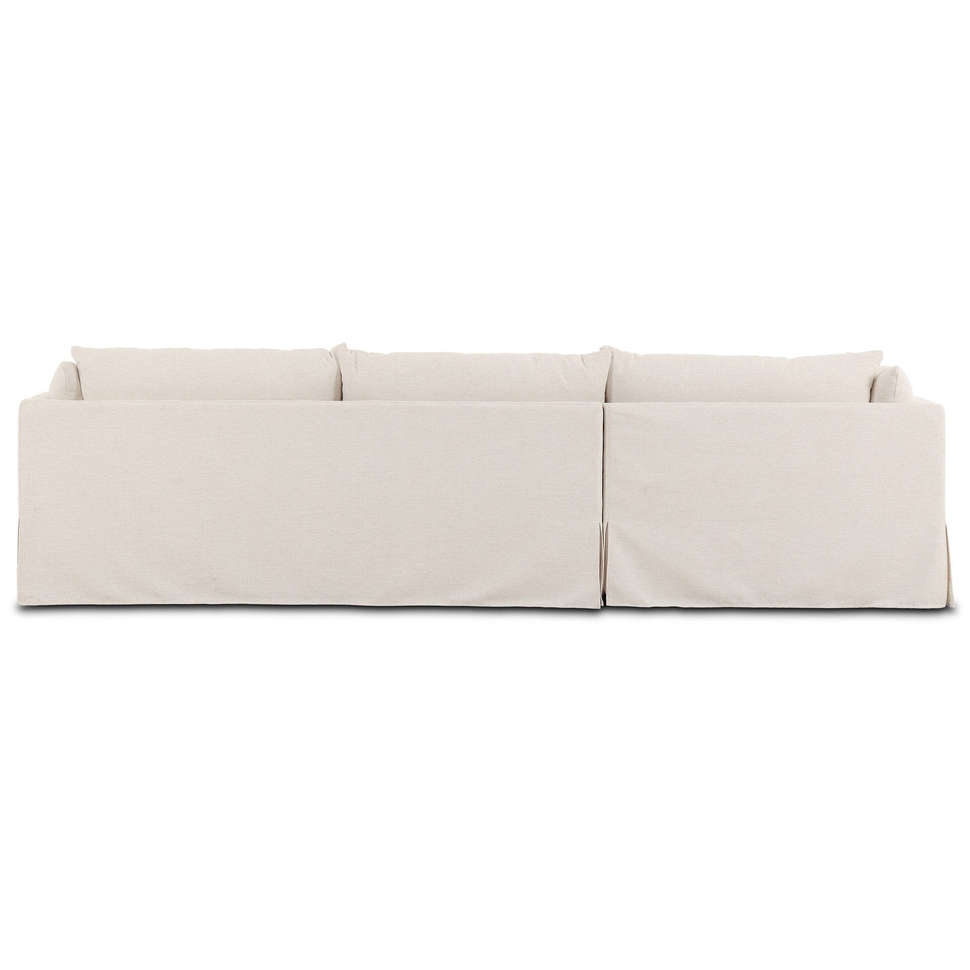 Four Hands Habitat Crypton Nomad Snow 2 Piece Sectional Sofa back view