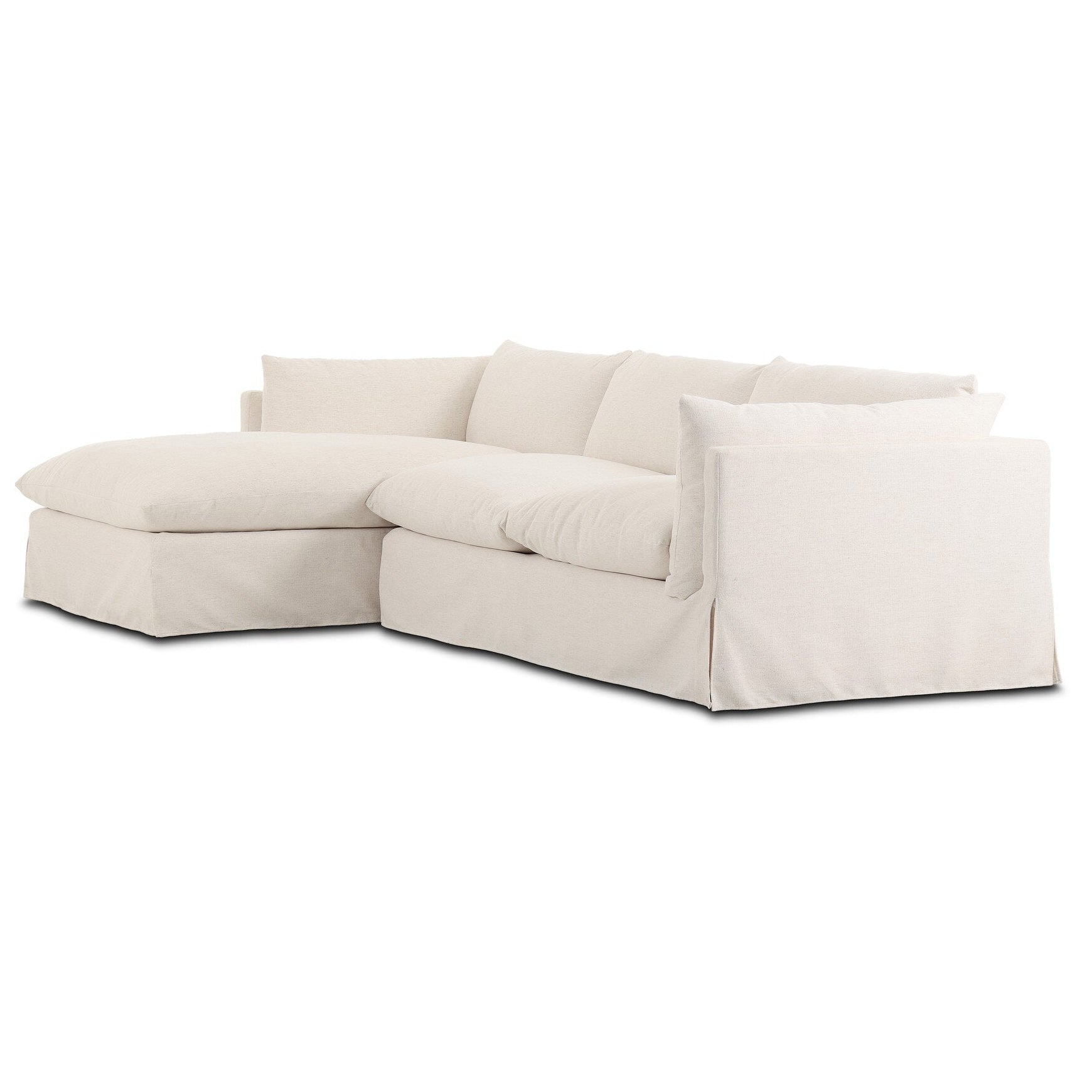 Four Hands Habitat Crypton Nomad Snow 2 Piece Sectional Sofa craftsmanship detail