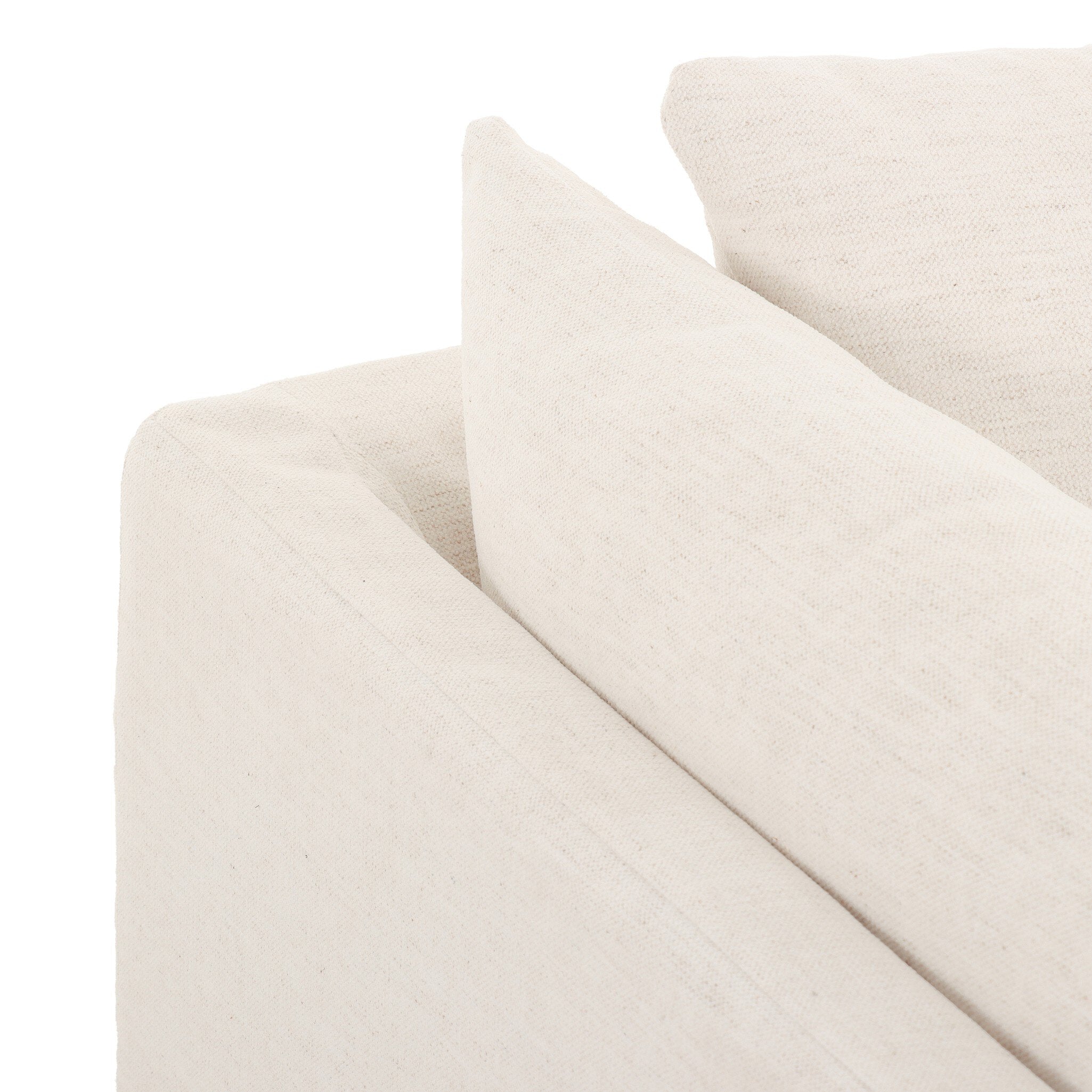 Four Hands Habitat Crypton Nomad Snow 2 Piece Sectional Sofa finish close-up