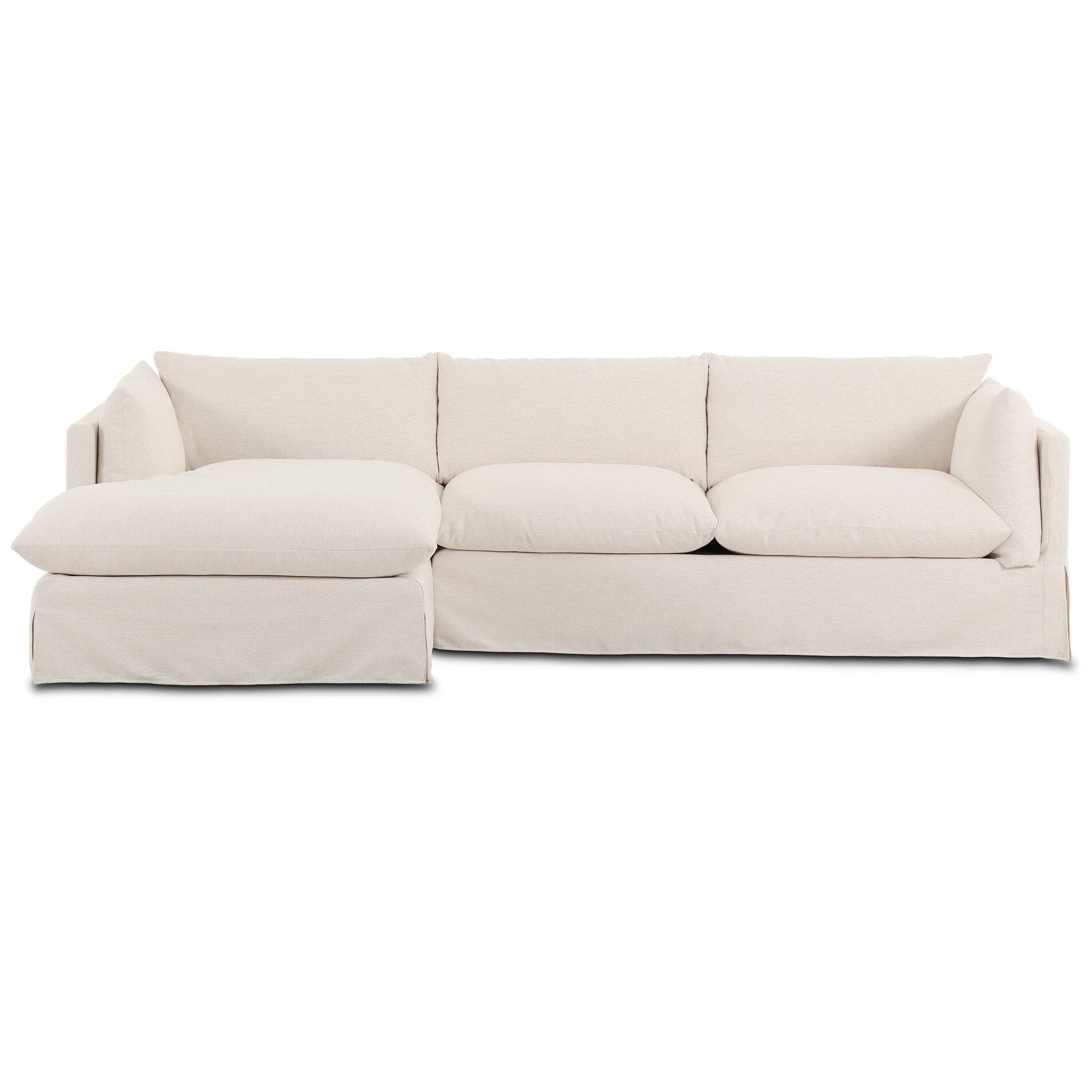 Four Hands Habitat Crypton Nomad Snow 2 Piece Sectional Sofa front view