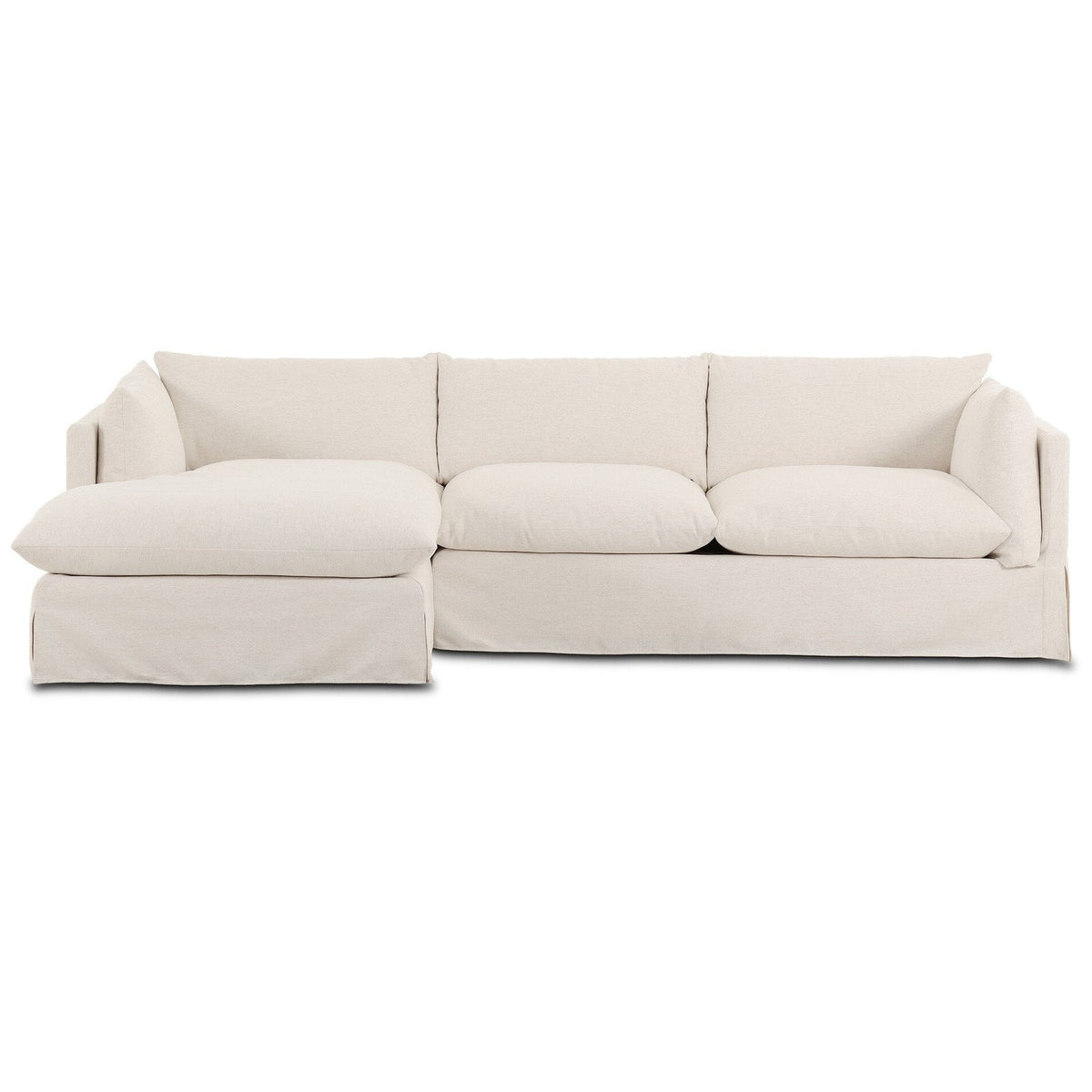 Four Hands Habitat Crypton Nomad Snow 2 Piece Sectional Sofa front view