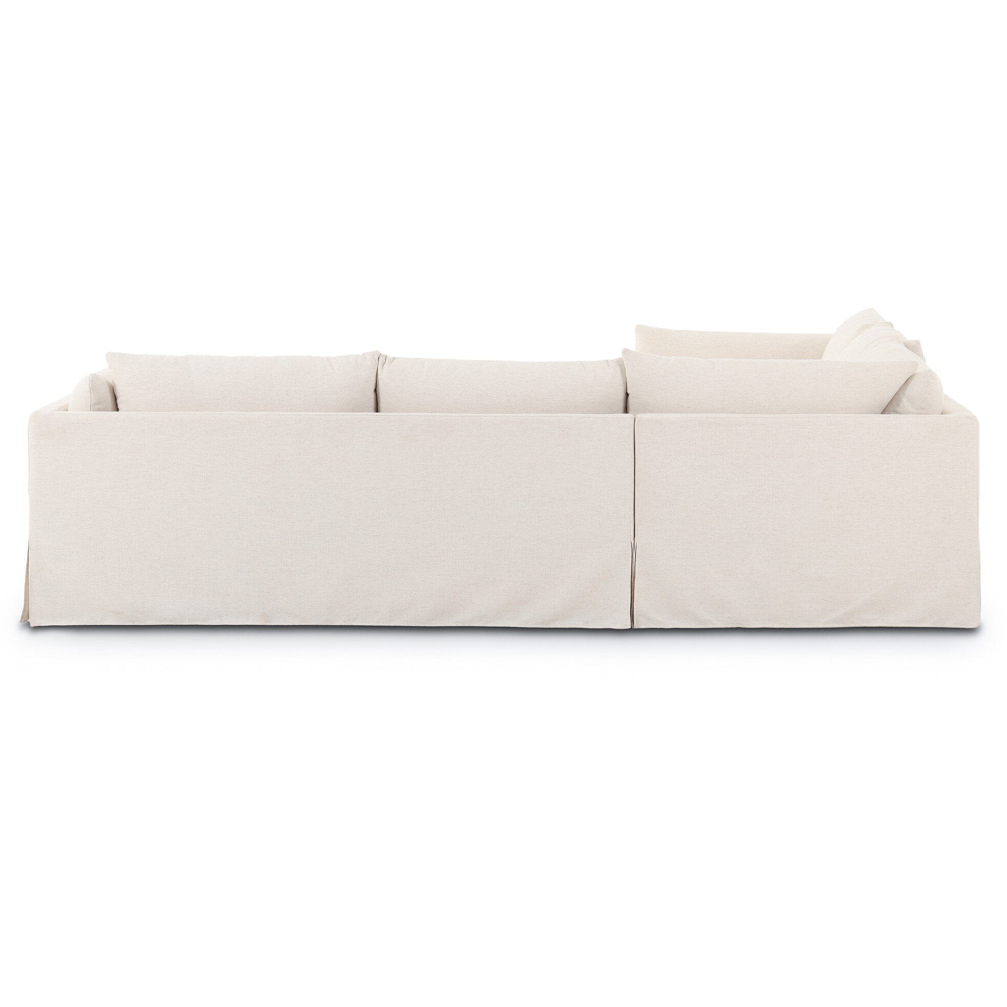 Four Hands Habitat Crypton Nomad Snow 3 Piece Sectional Sofa back view