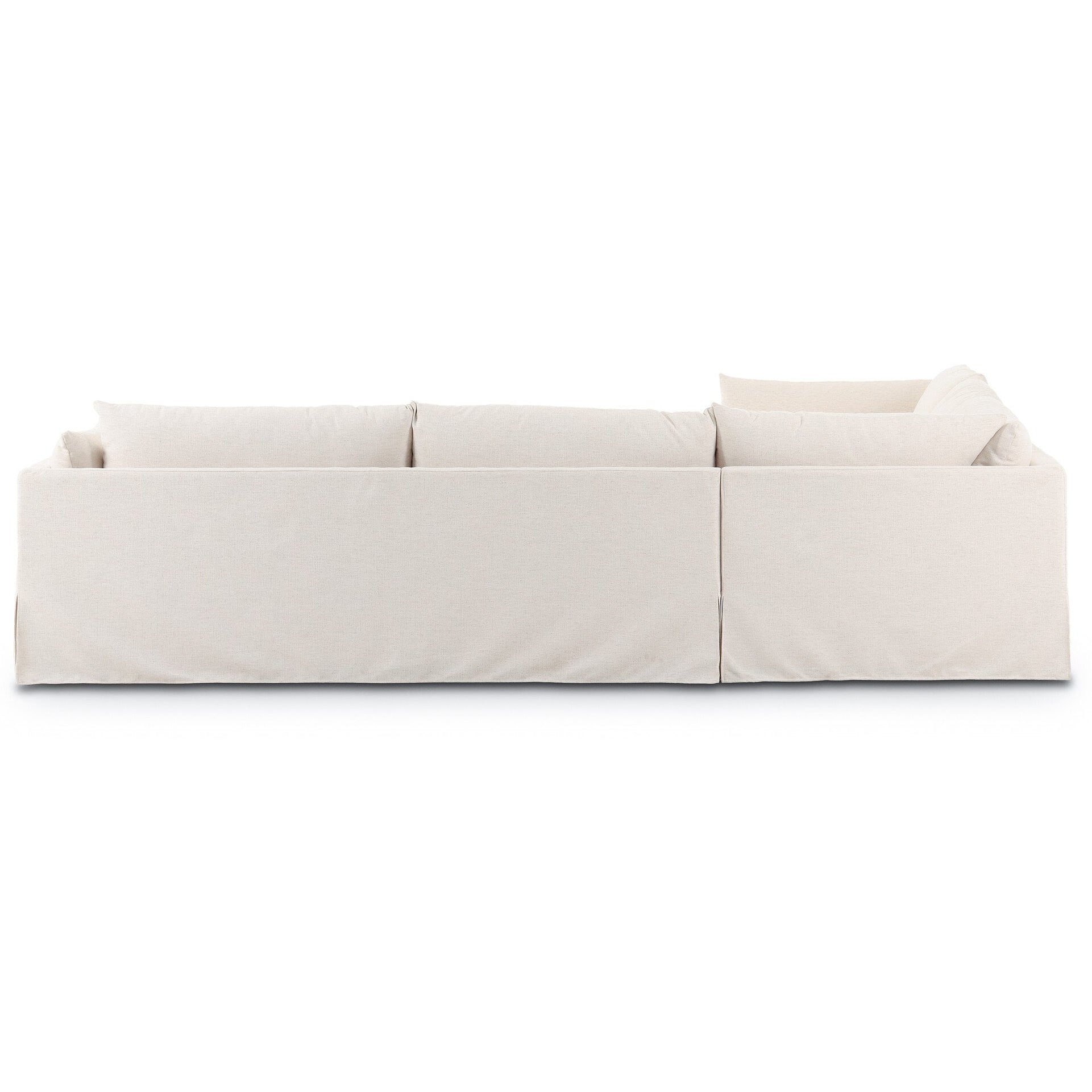Four Hands Habitat Crypton Nomad Snow 3 Piece Sectional Sofa — back view