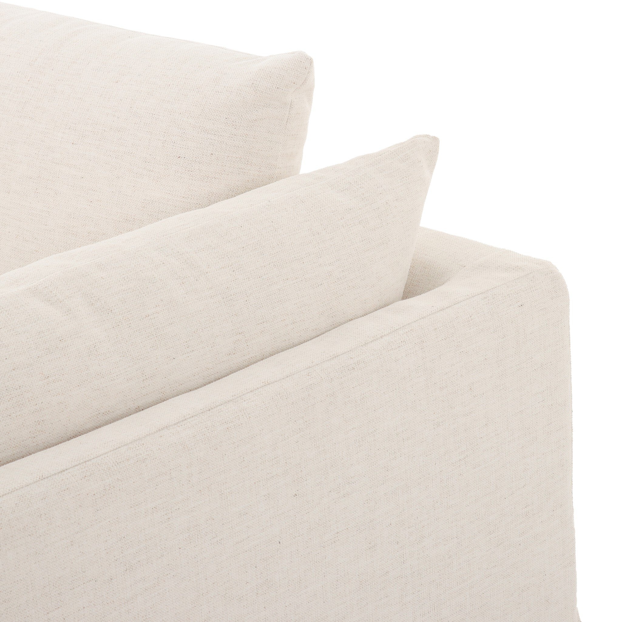 Four Hands Habitat Crypton Nomad Snow 3 Piece Sectional Sofa — close-up of the surface