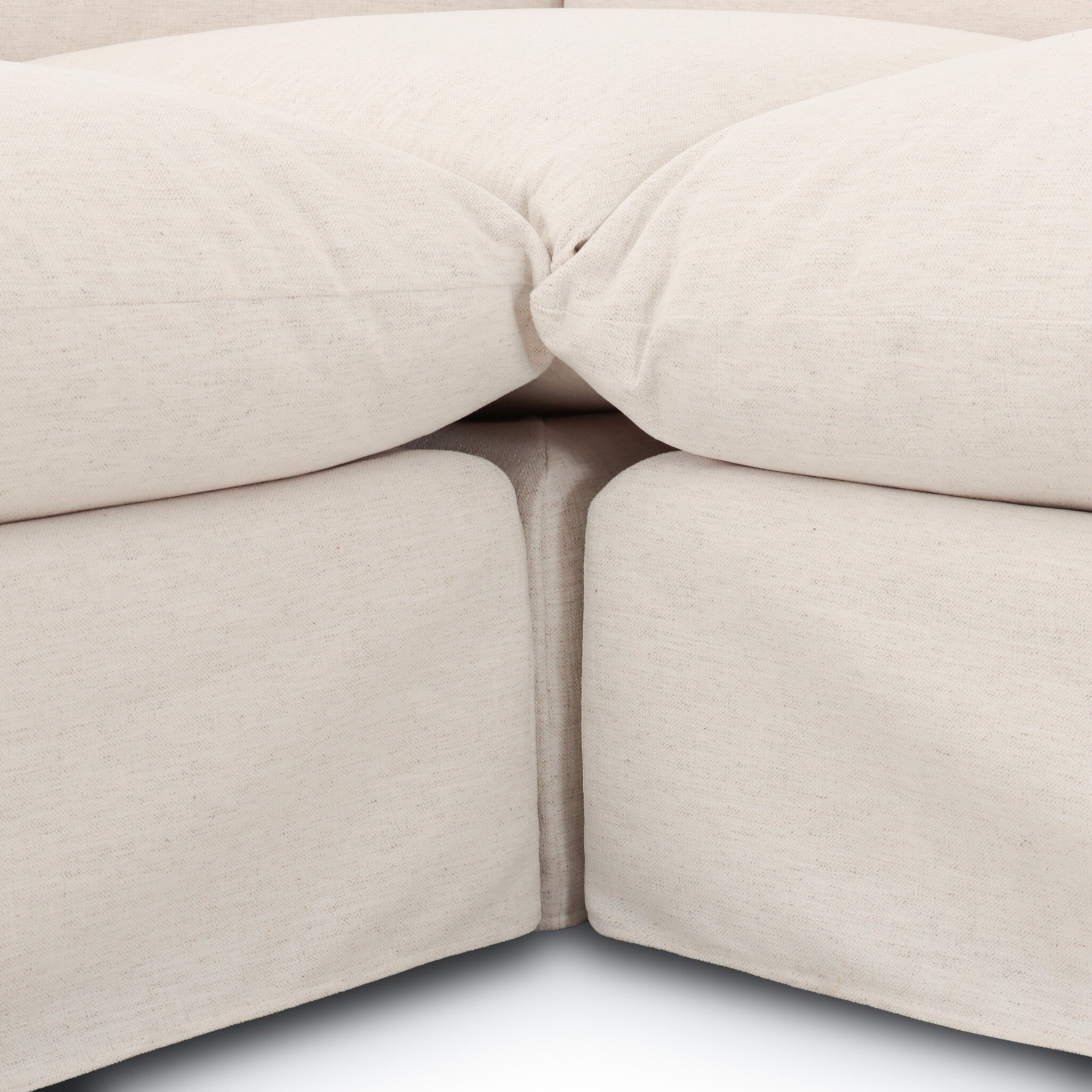 Four Hands Habitat Crypton Nomad Snow 3 Piece Sectional Sofa — construction detail
