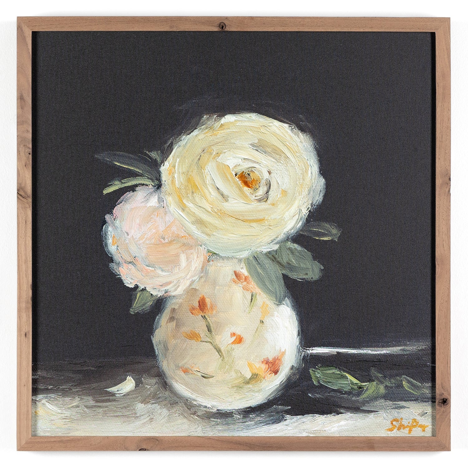 Four Hands Flowers in Vase Framed Artwork