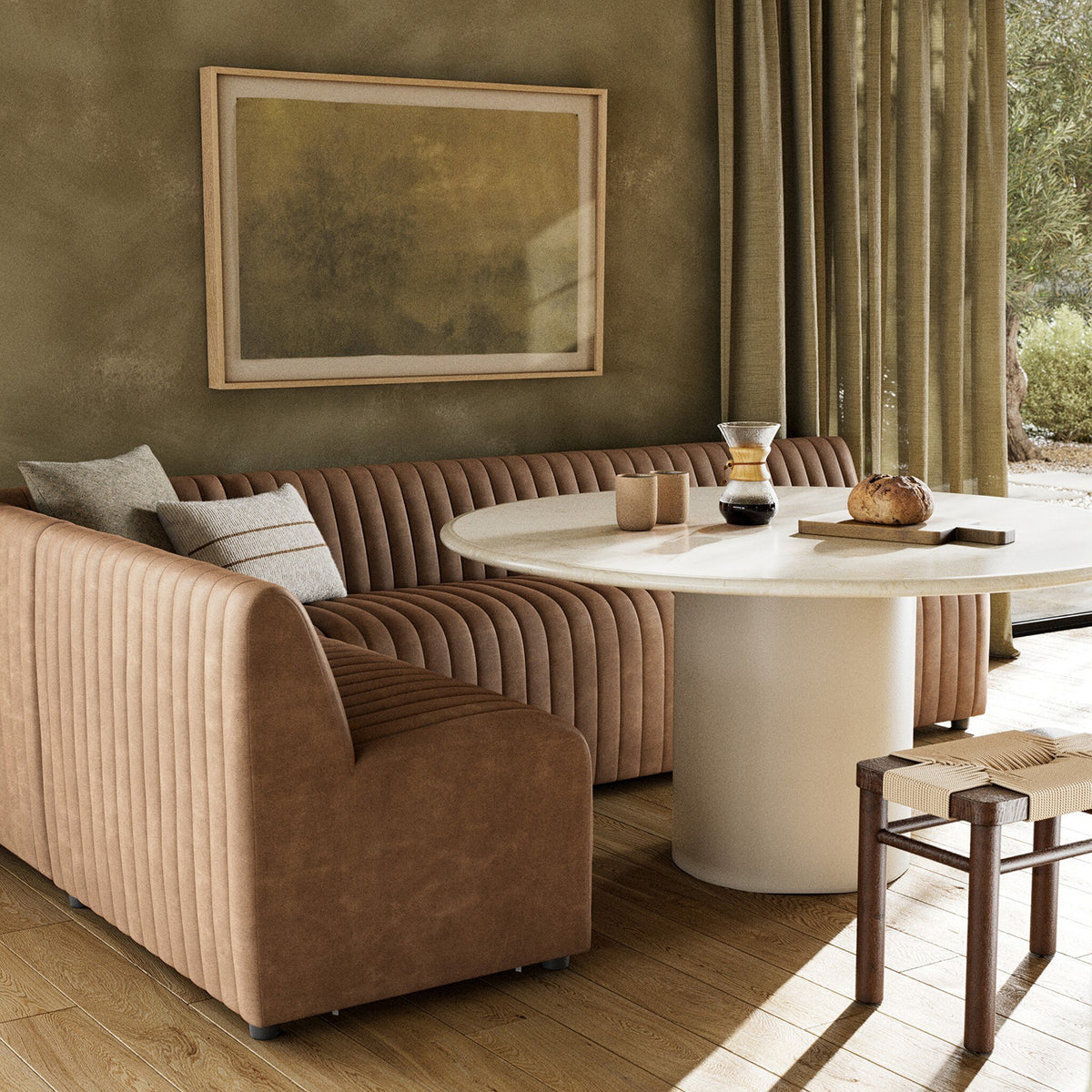 Four Hands Augustine Build Your Own Leather Dining Banquette