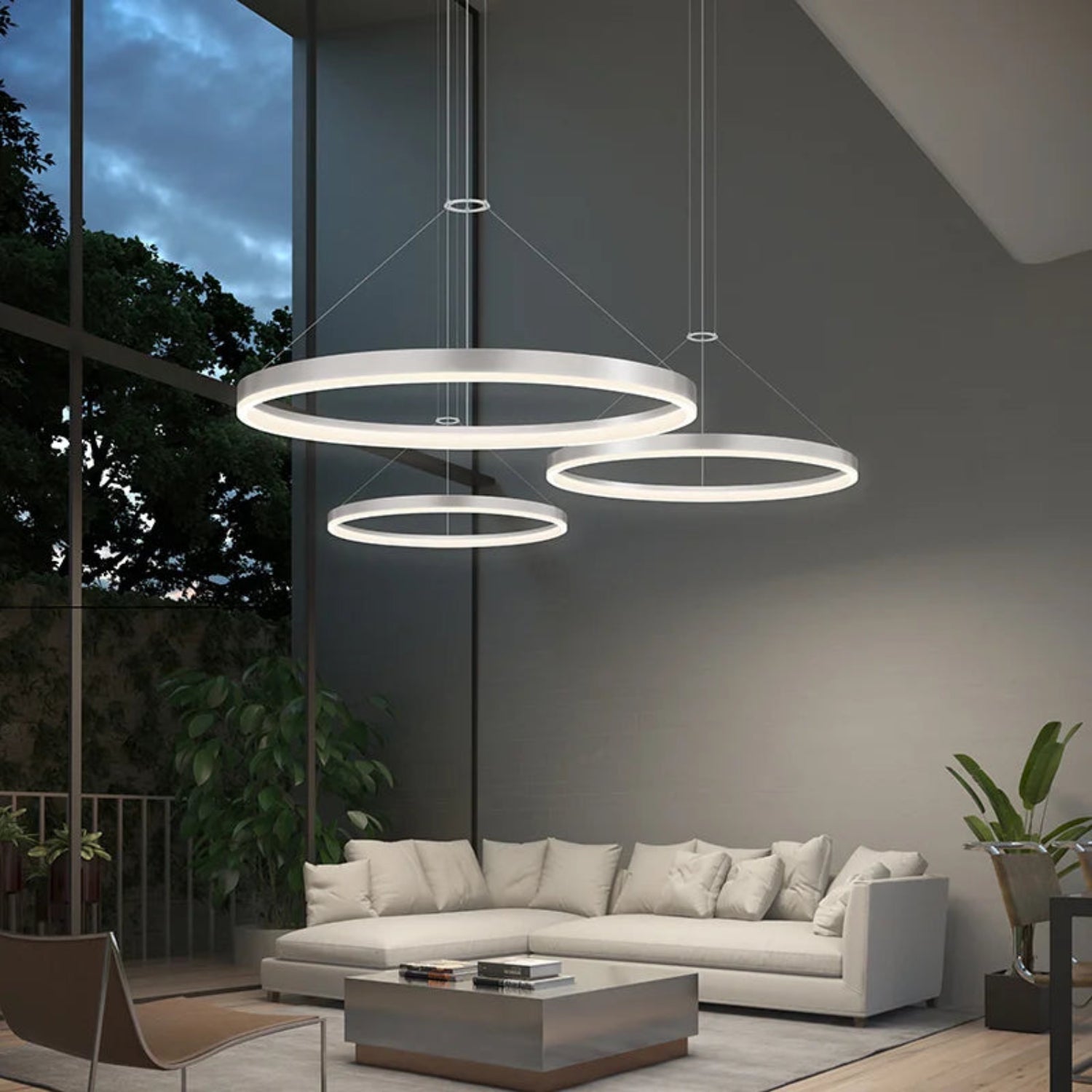 Sonneman Corona Bright Satin Aluminum 2317.16 Pendant