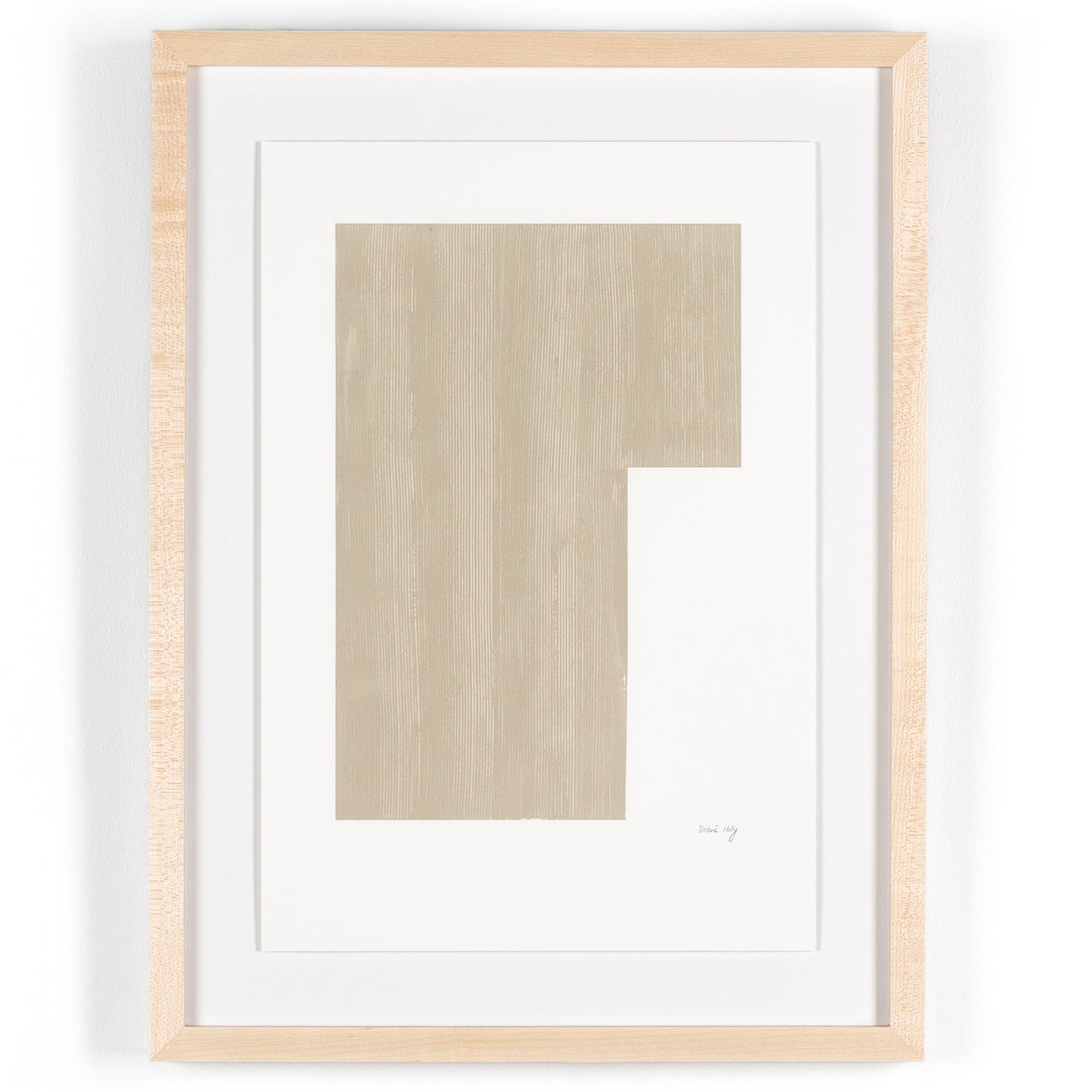 Four Hands Negative in Taupe Framed Artwork