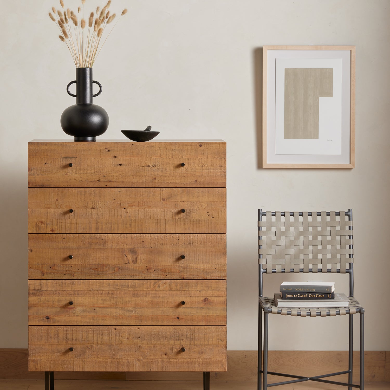 Four Hands Negative in Taupe Framed Artwork