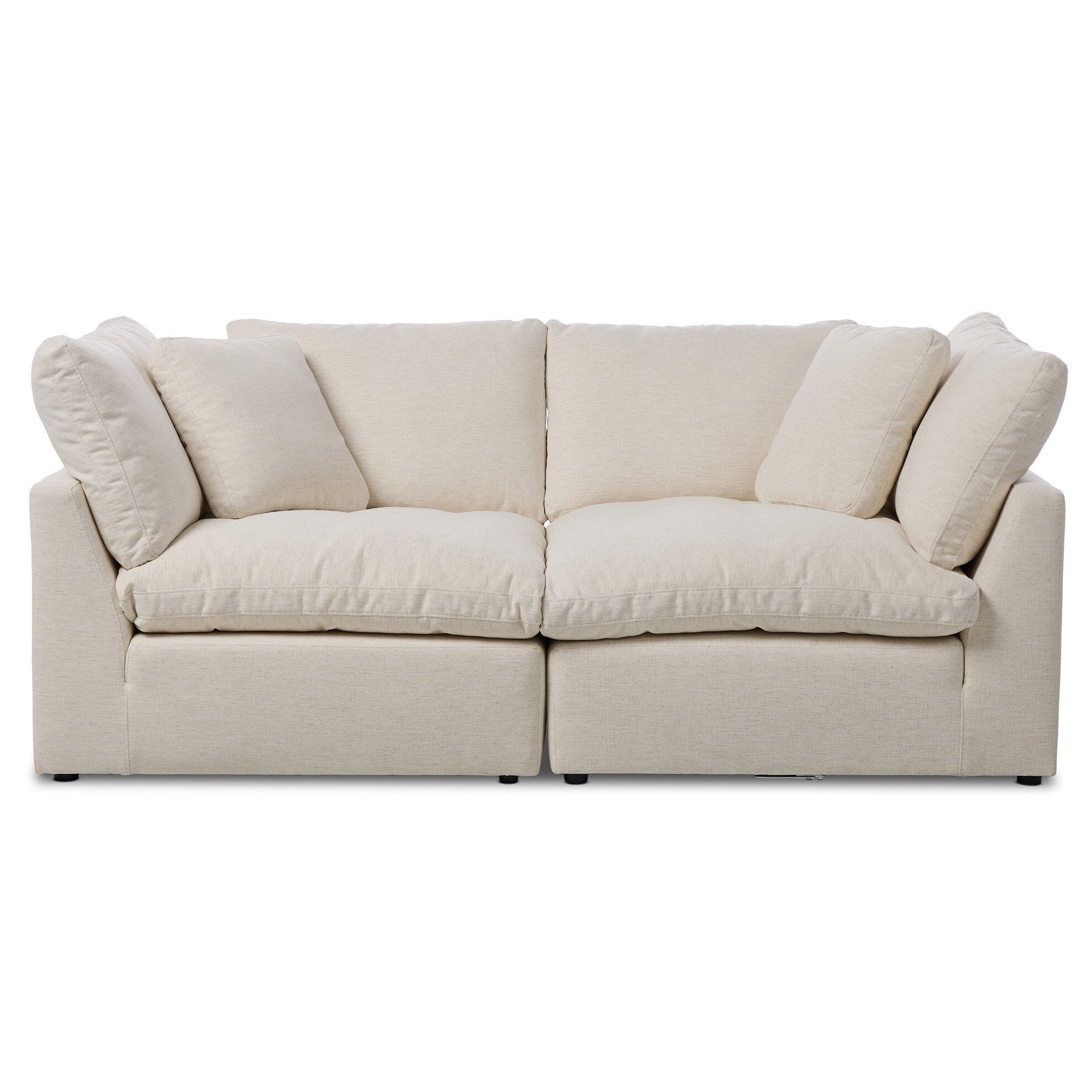 Four Hands Stevie Crypton Nomad Snow 2 Piece Sectional Sofa — front view