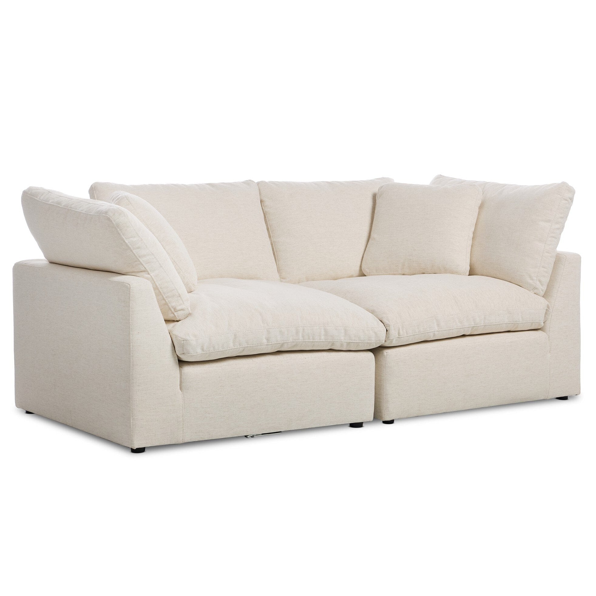 Four Hands Stevie Crypton Nomad Snow 2 Piece Sectional Sofa — styled view