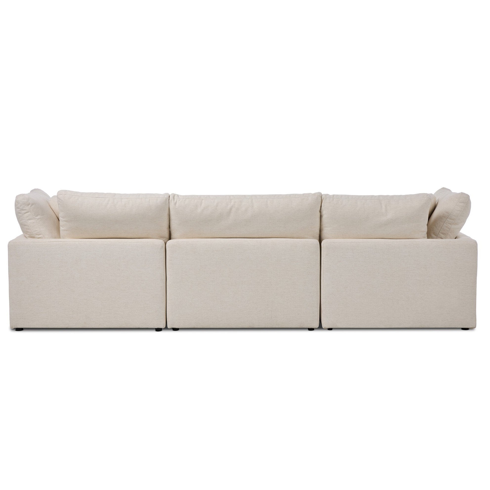 Four Hands Stevie Crypton Nomad Snow 3 Piece Sectional Sofa — back view