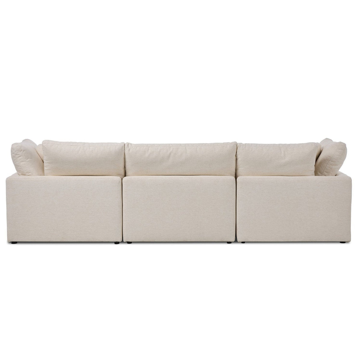 Four Hands Stevie Crypton Nomad Snow 3 Piece Sectional Sofa — back view