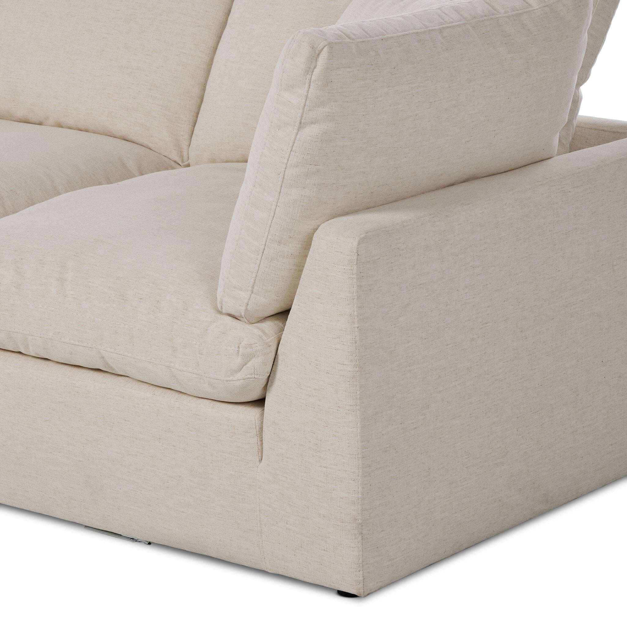Four Hands Stevie Crypton Nomad Snow 3 Piece Sectional Sofa — close-up of the surface