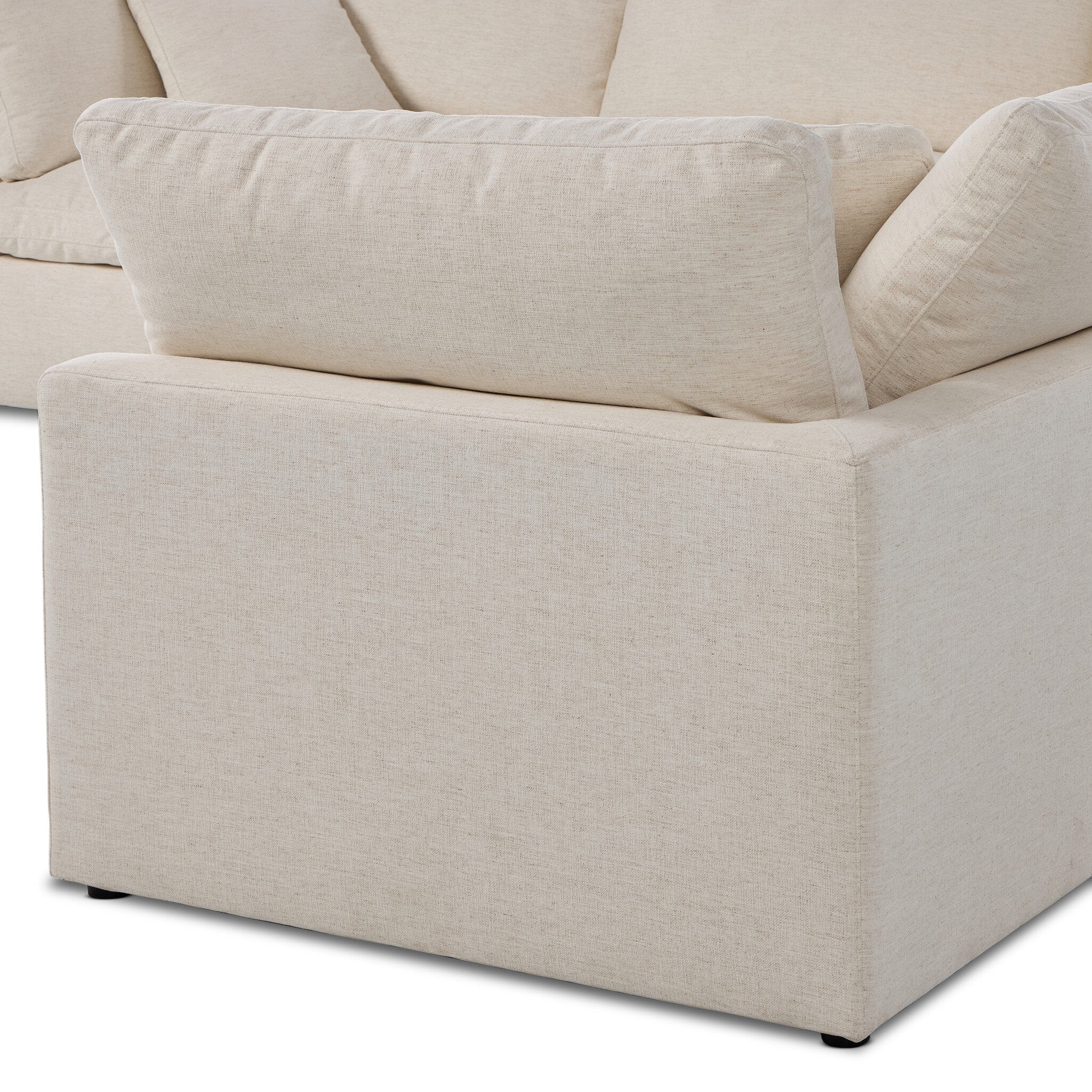 Four Hands Stevie Crypton Nomad Snow 5 Piece Sectional Sofa — texture detail