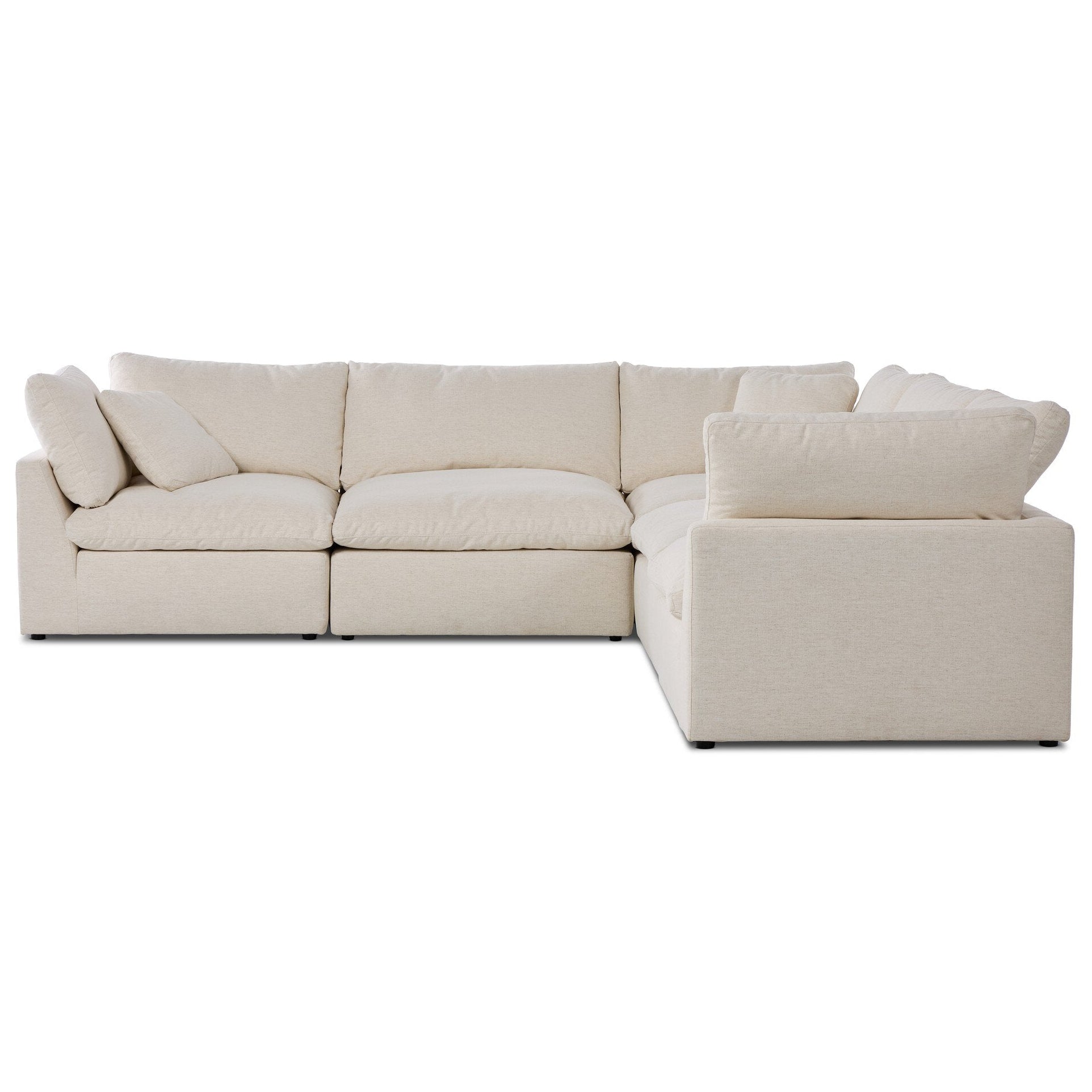 Four Hands Stevie Crypton Nomad Snow 5 Piece Sectional Sofa — side view