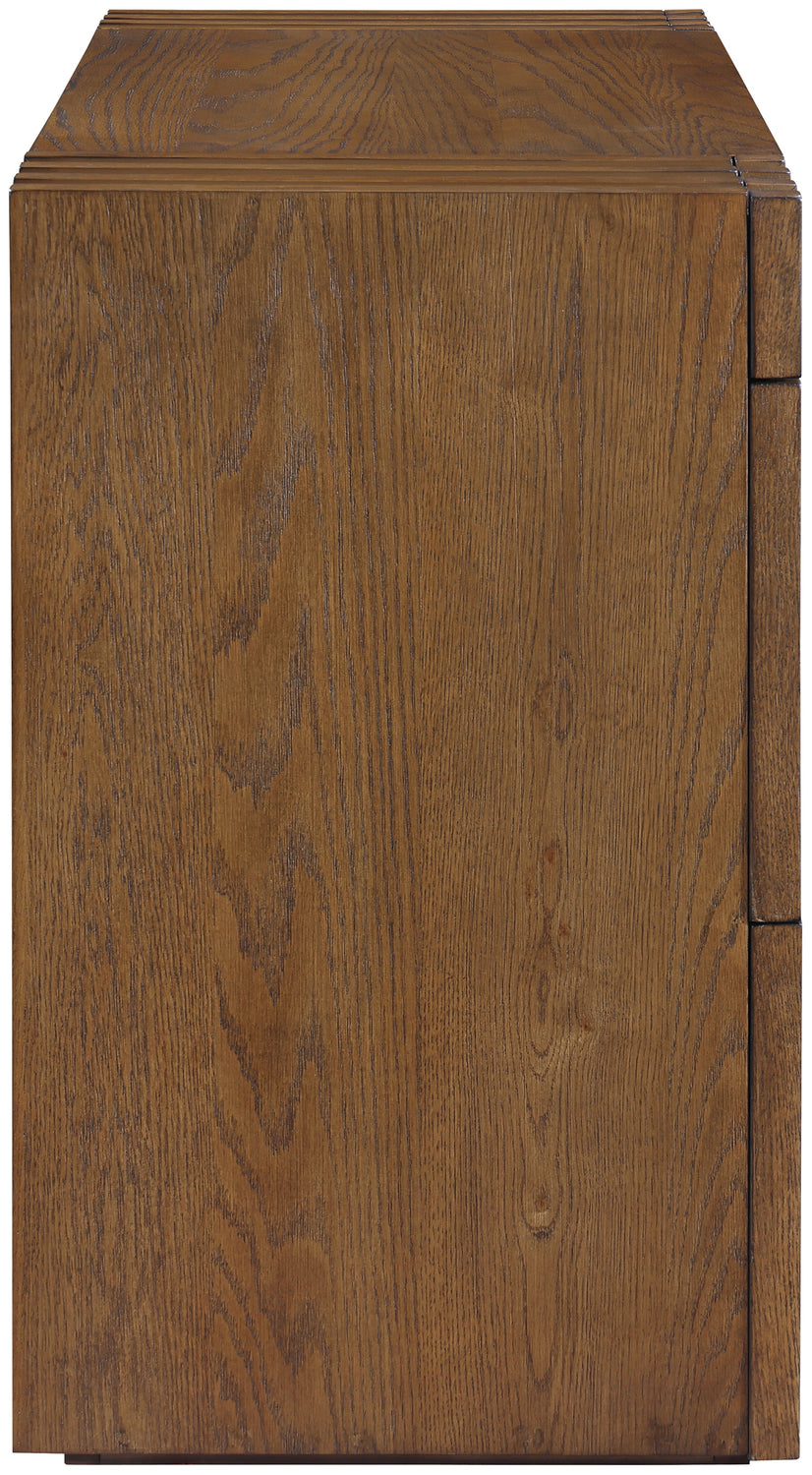 Stanton Brown Oak Veneer And Solid Wood Console Table