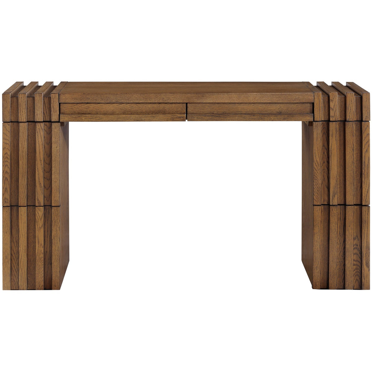 Stanton Brown Oak Veneer And Solid Wood Console Table