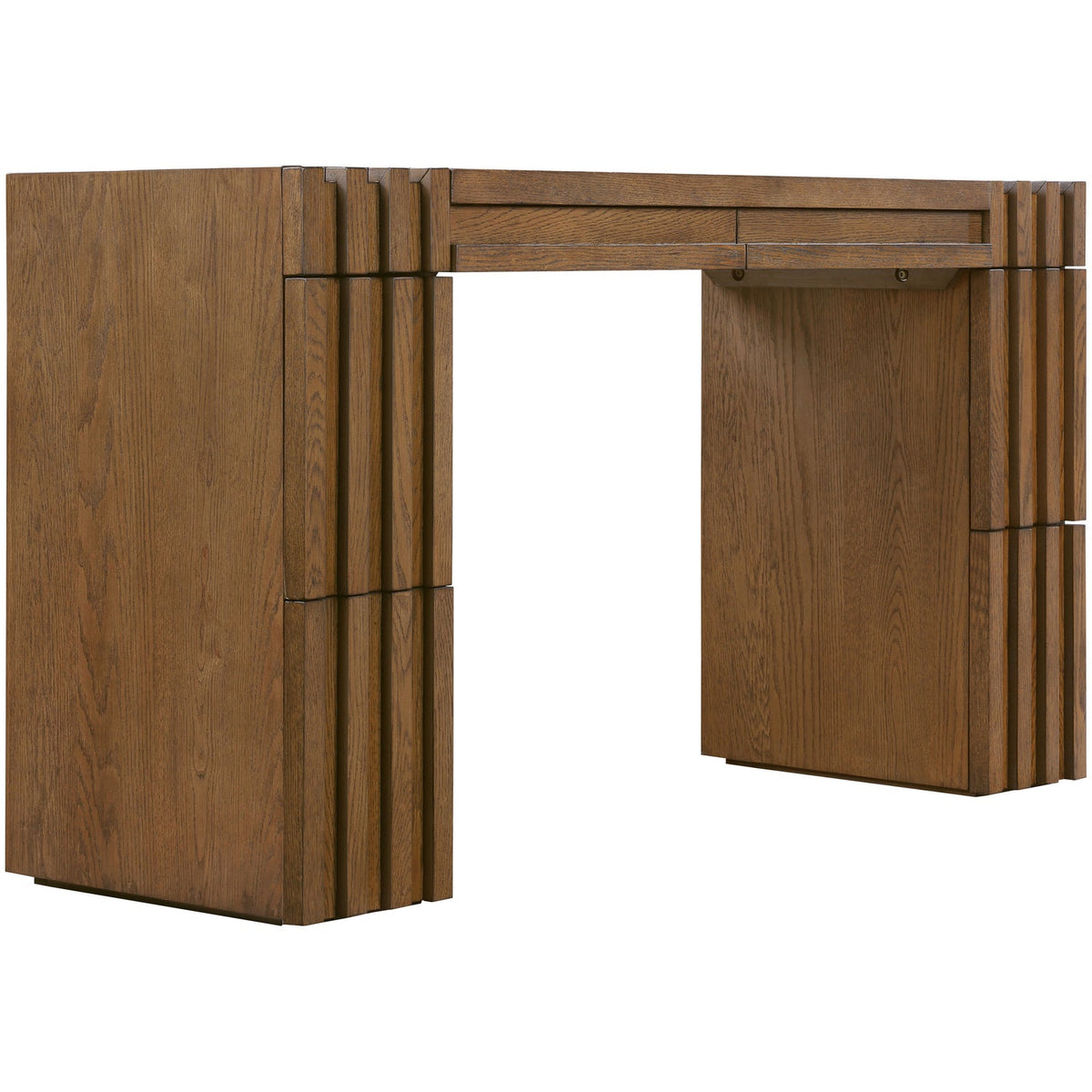 Stanton Brown Oak Veneer And Solid Wood Console Table