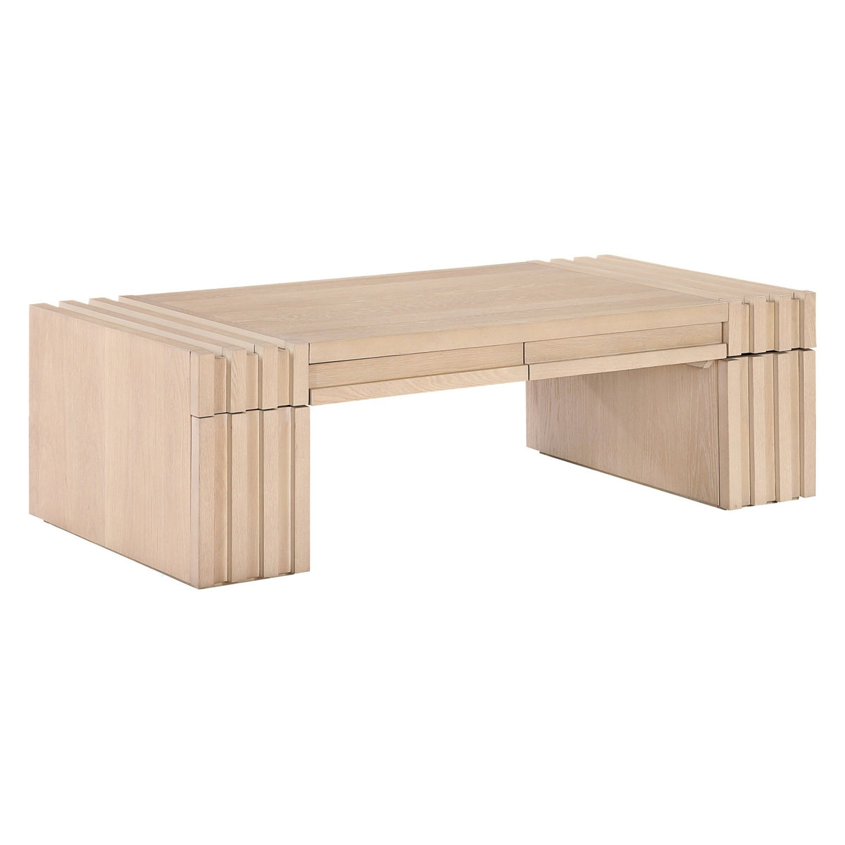 Stanton Natural Oak Veneer And Solid Wood Coffee Table