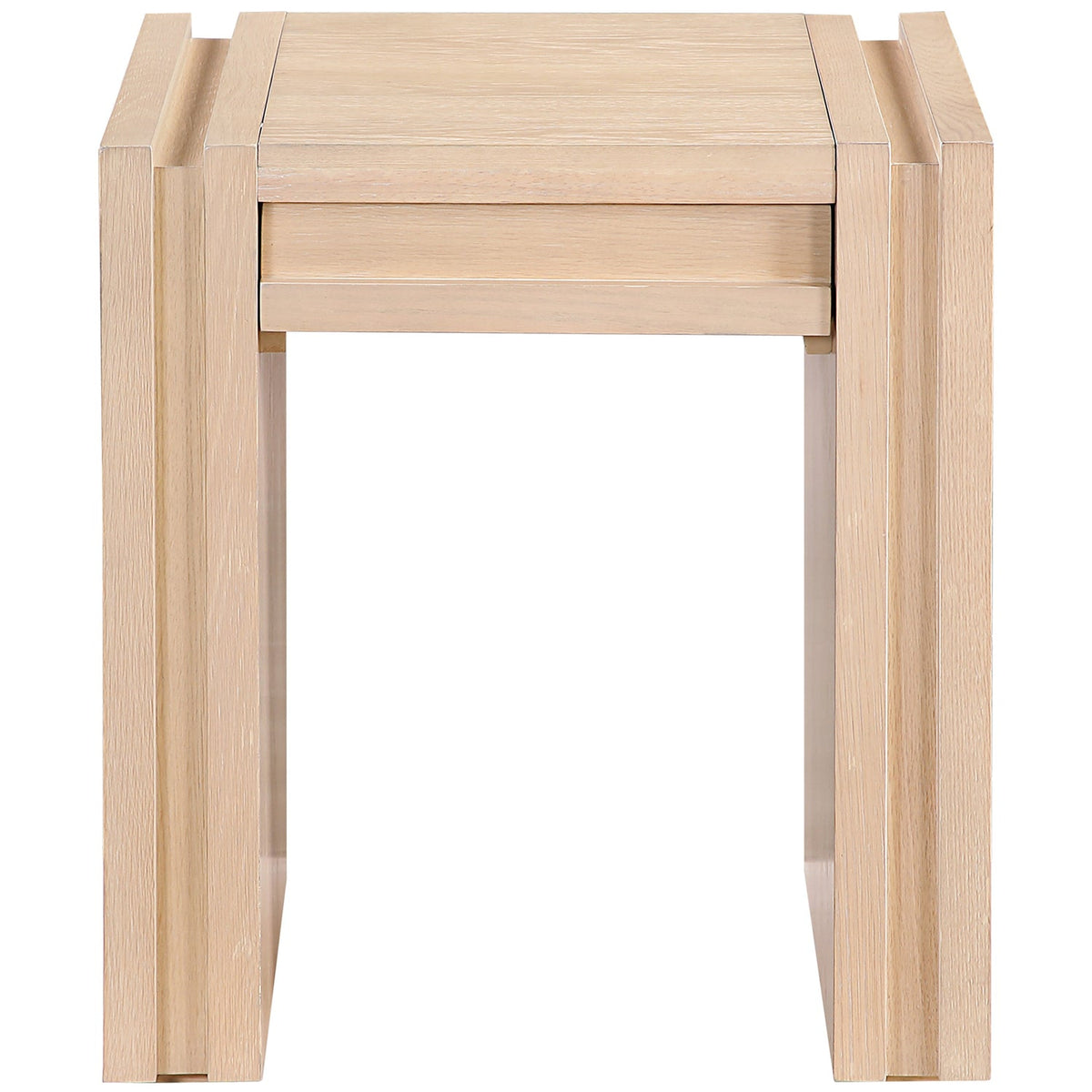 Stanton Natural Oak Veneer And Solid Wood End Table Set of 2