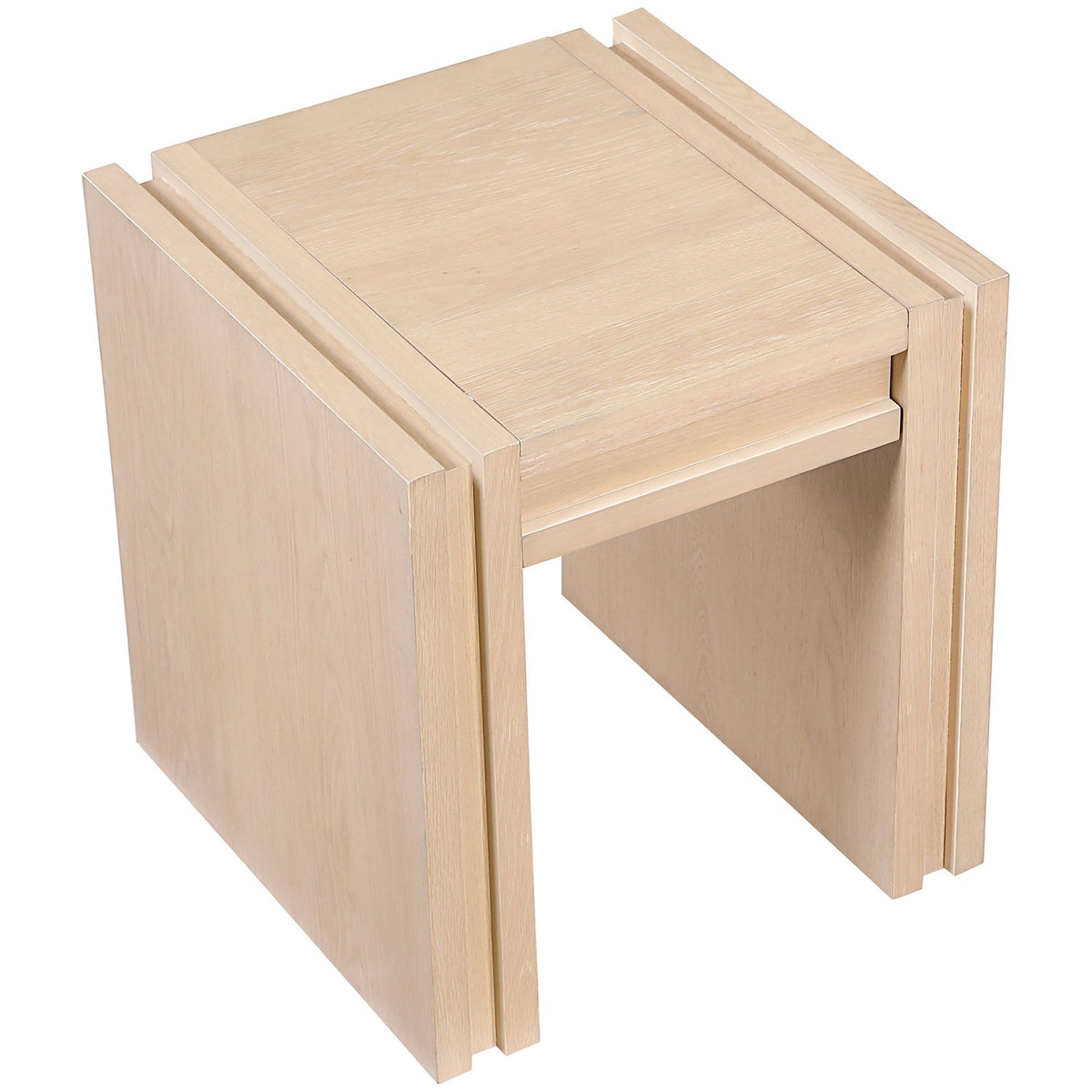 Stanton Natural Oak Veneer And Solid Wood End Table Set of 2