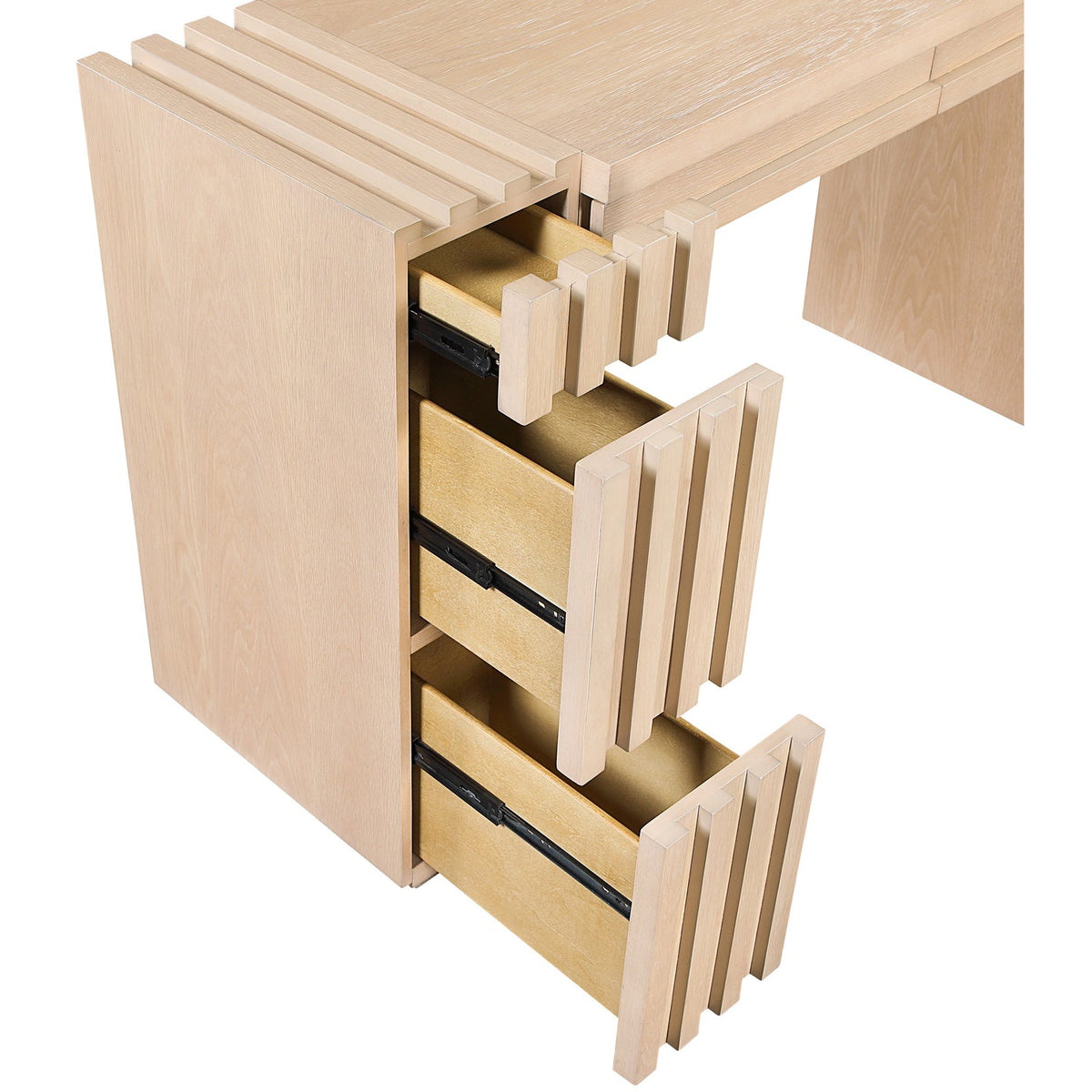 Stanton Natural Oak Veneer And Solid Wood Console Table