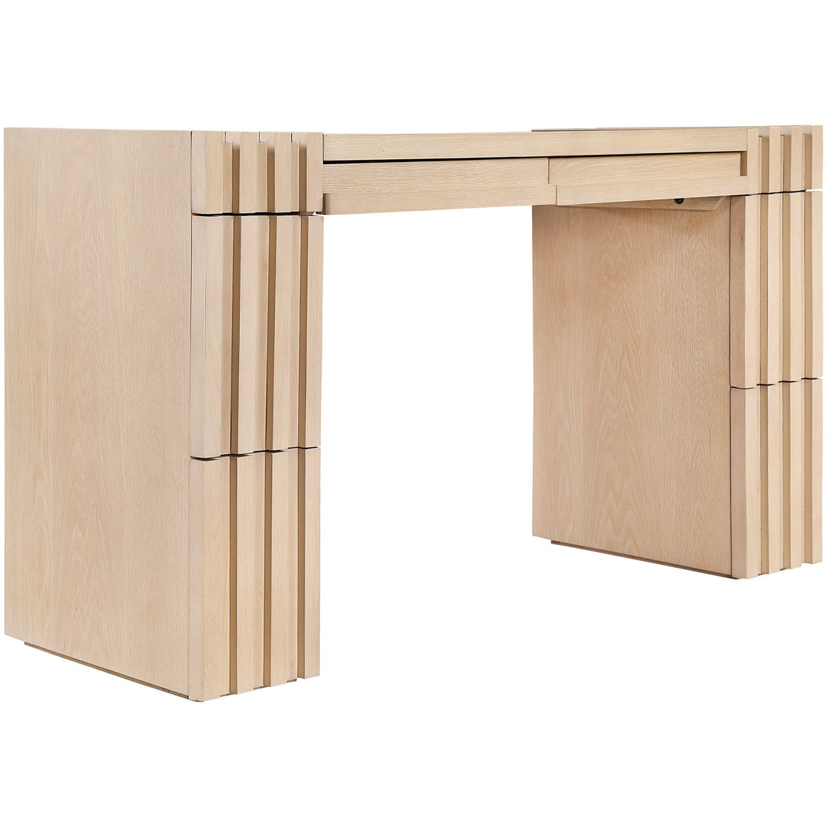 Stanton Natural Oak Veneer And Solid Wood Console Table