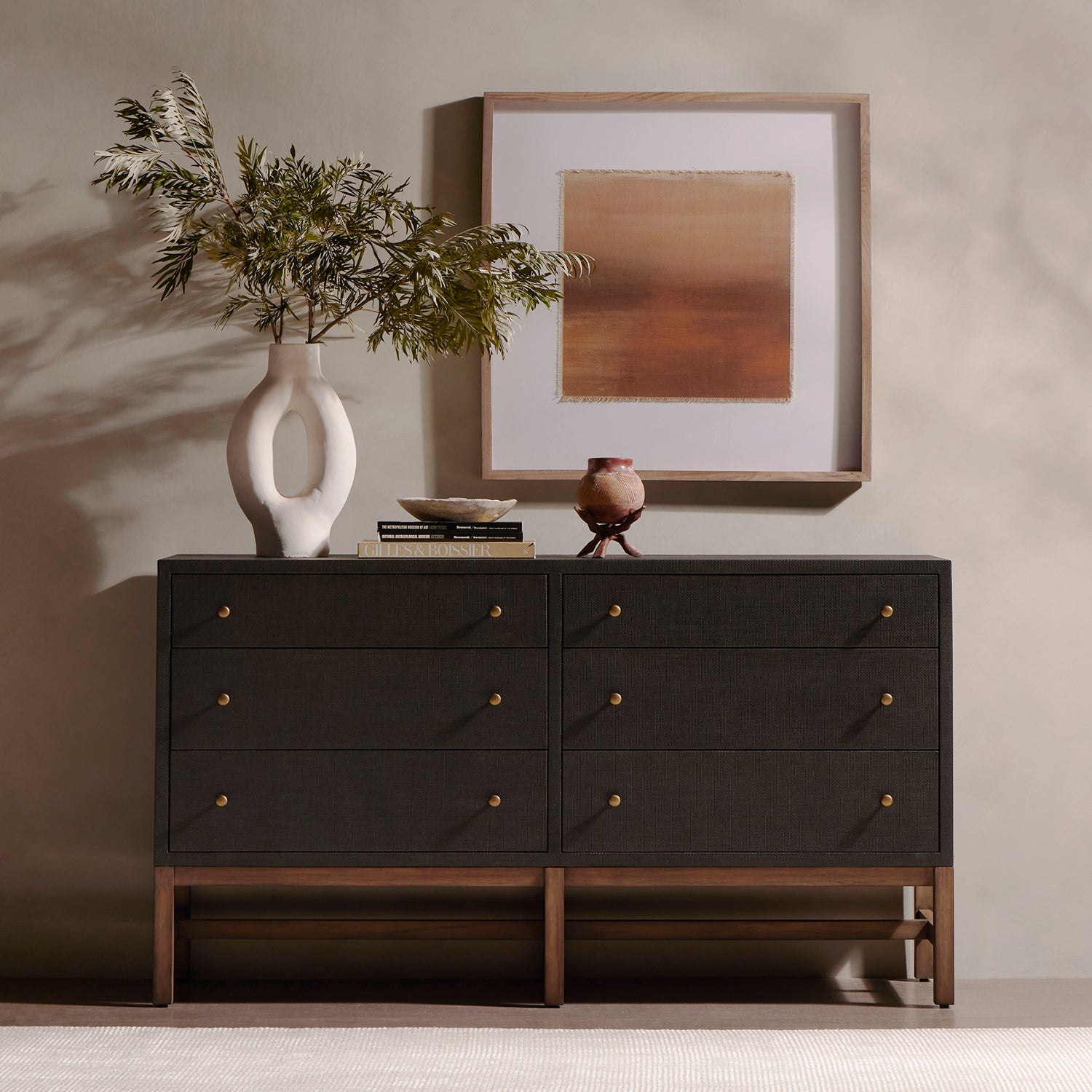 Four Hands Fiona 6 Black Drawer Dresser