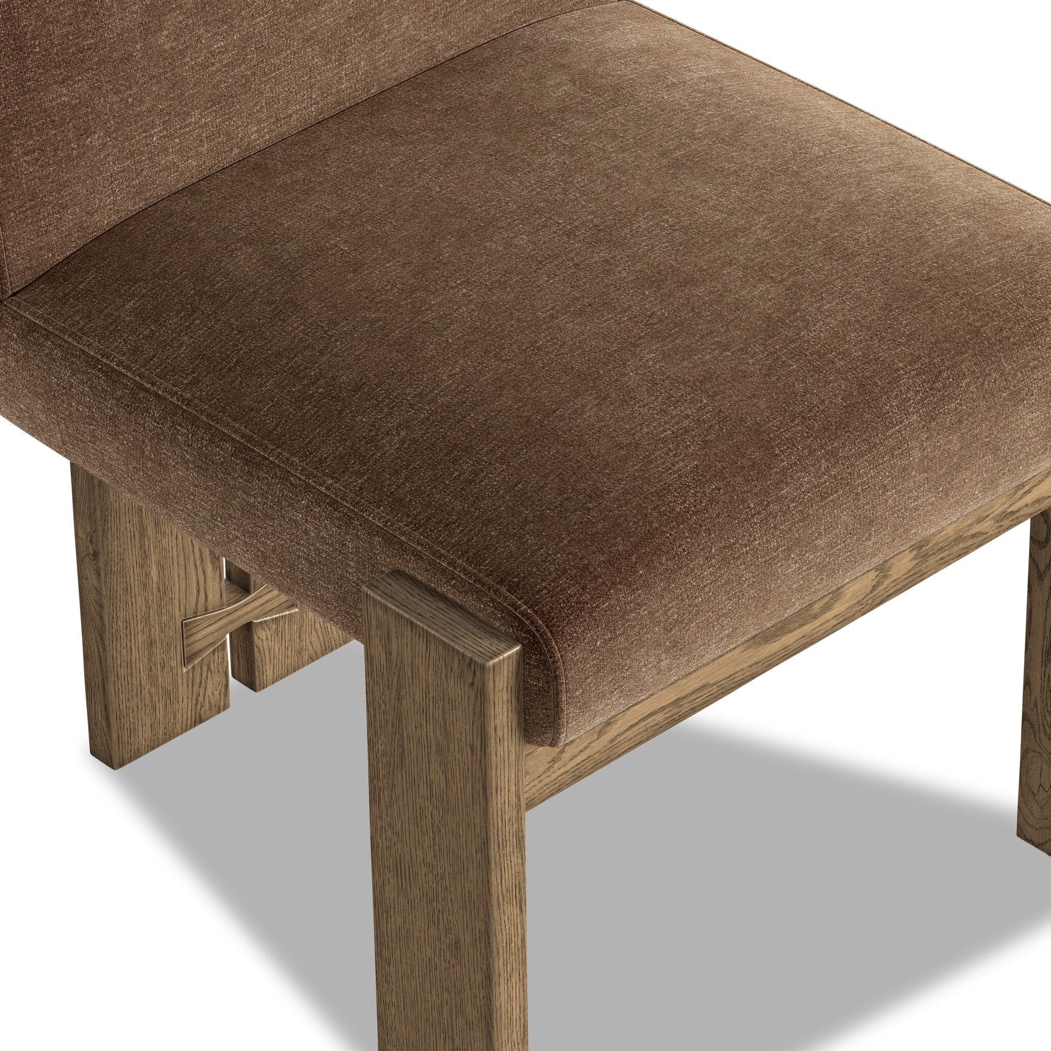 Four Hands Roxy Altair Mushroom Dining Chair — close-up of the surface