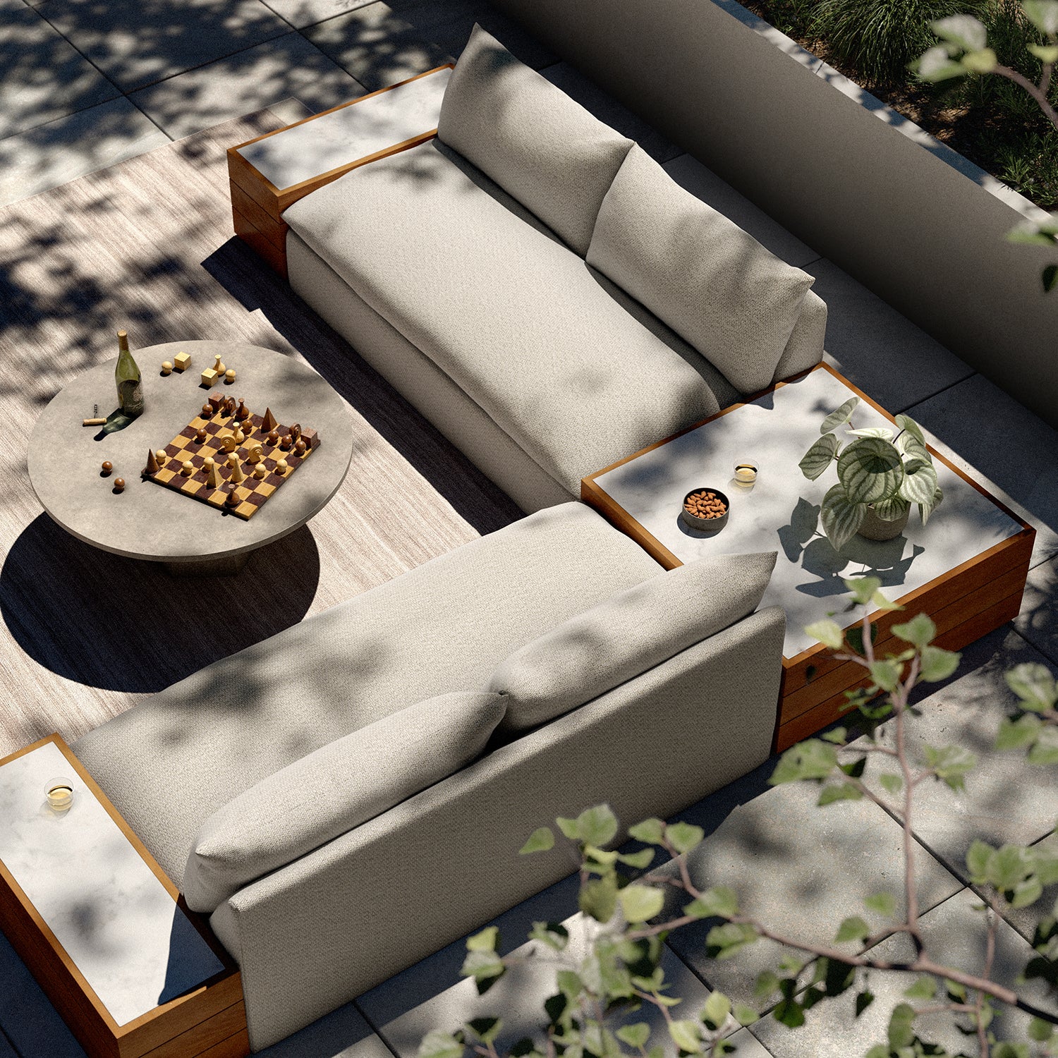 Four Hands Grant 2 Piece Outdoor Sectional Sofa - Final Sale