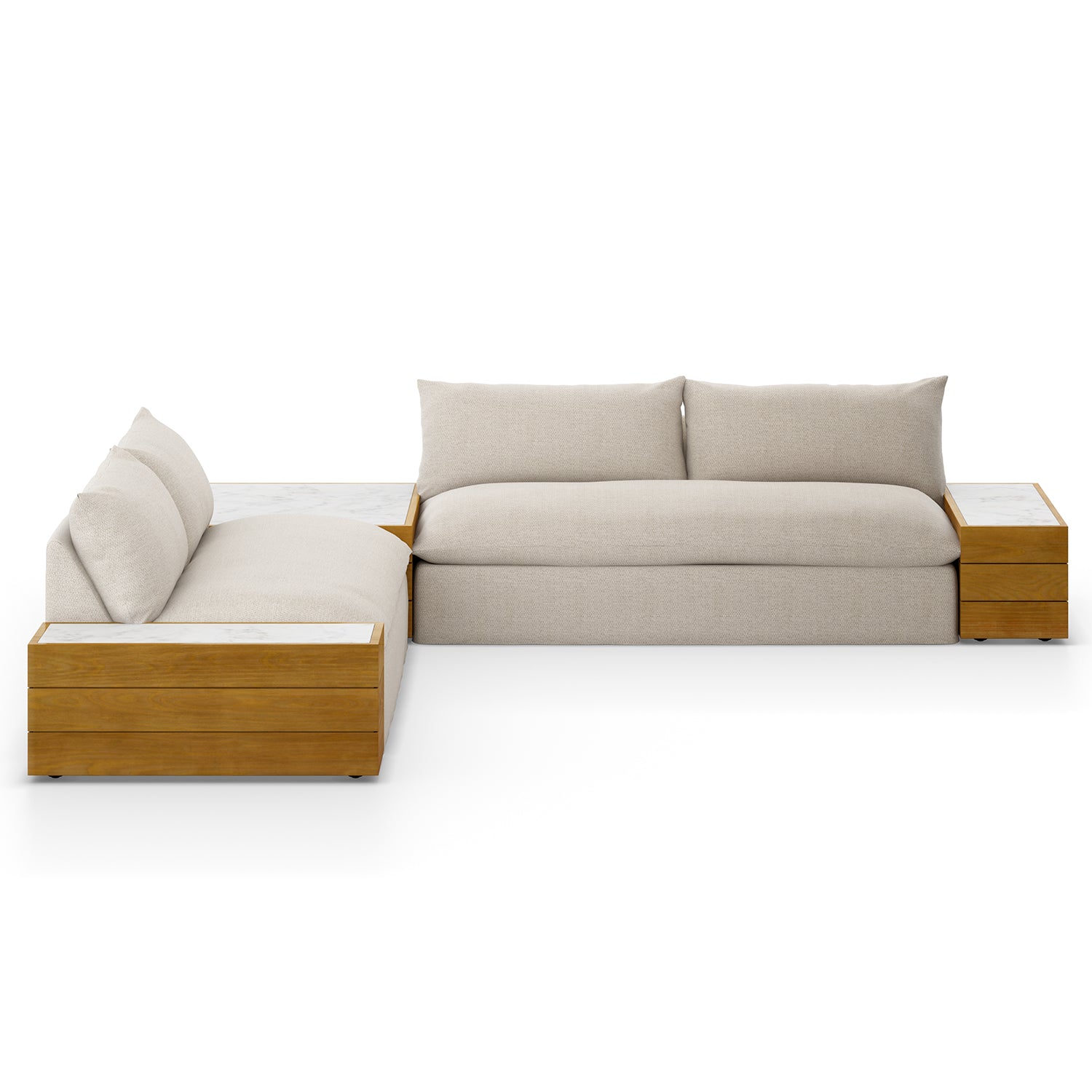 Four Hands Grant 2 Piece Outdoor Sectional Sofa - Final Sale