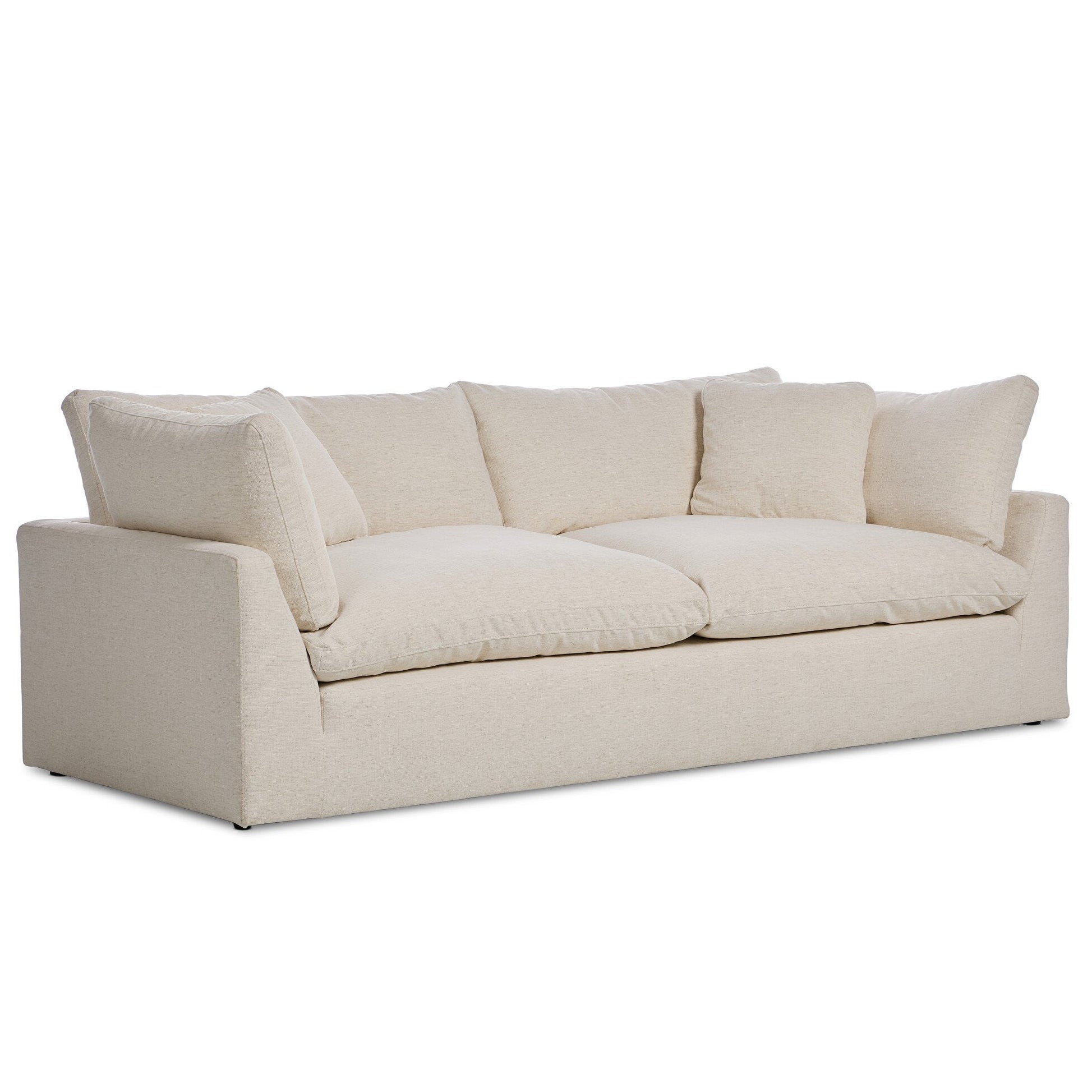 Four Hands Stevie Crypton Nomad Snow Sofa — styled view