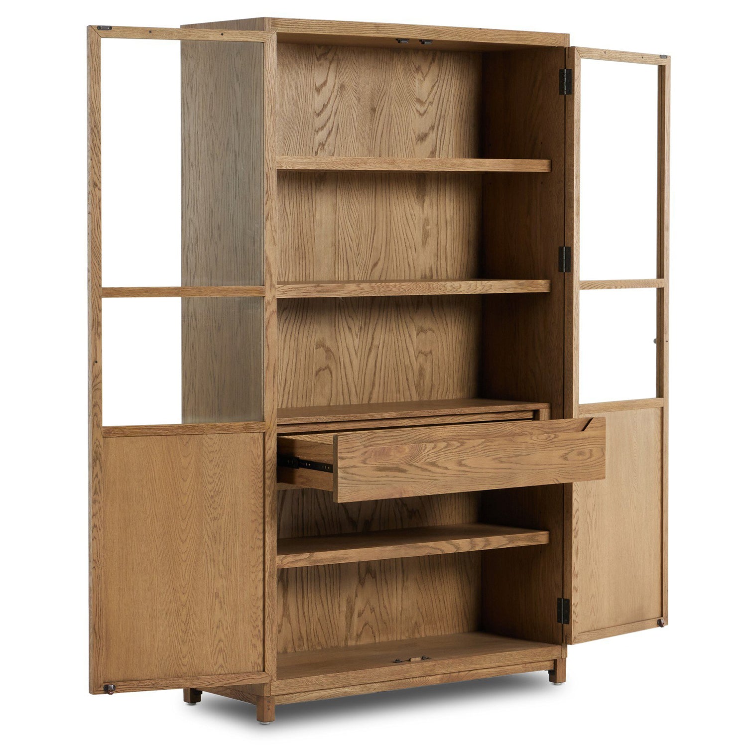 Four Hands Millie Panel and Glass Door Cabinet