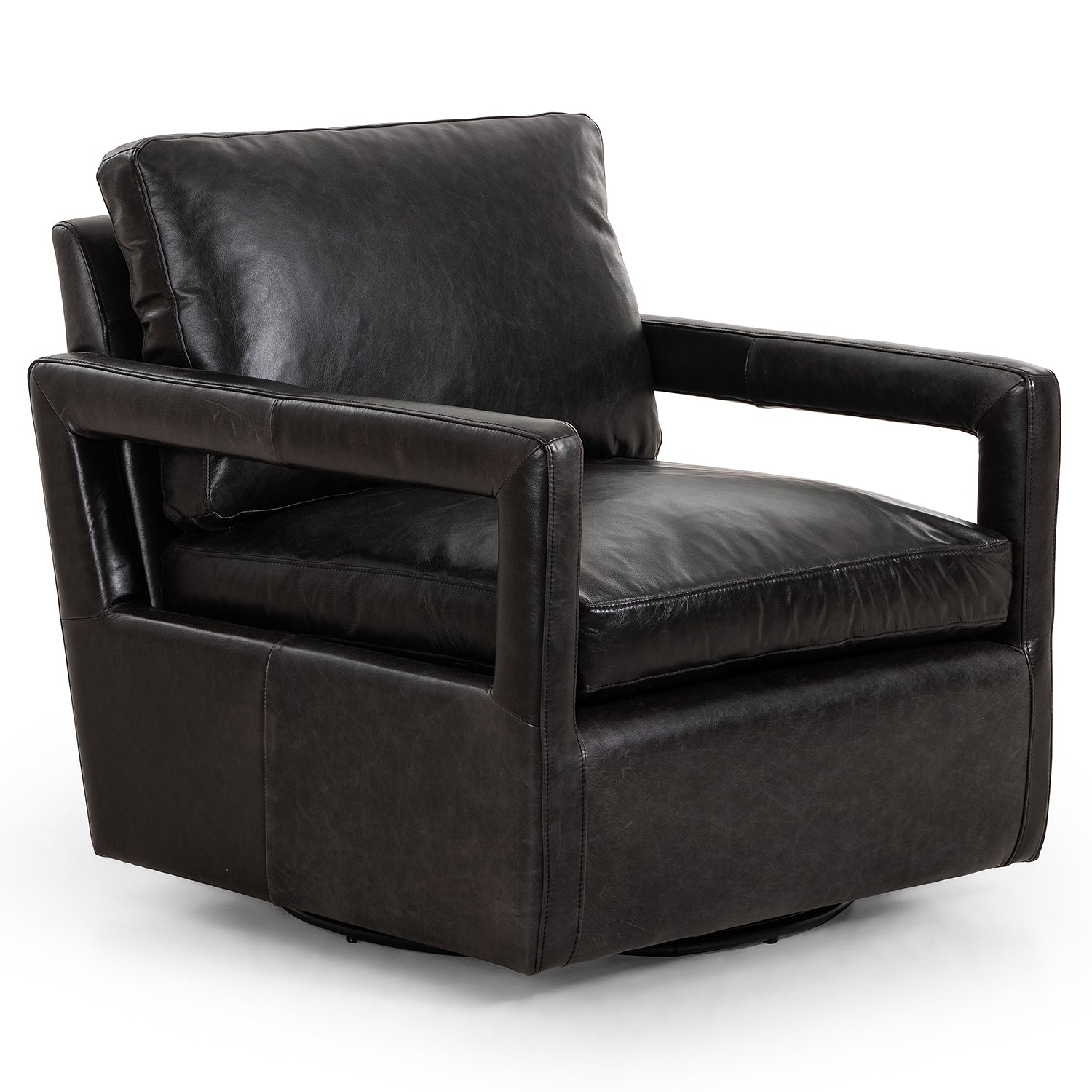 Four Hands Olson Leather Swivel Chair