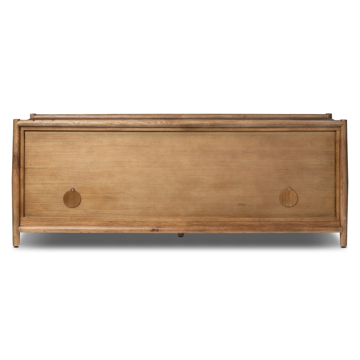Four Hands Glenview Weathered Oak Media Console back view