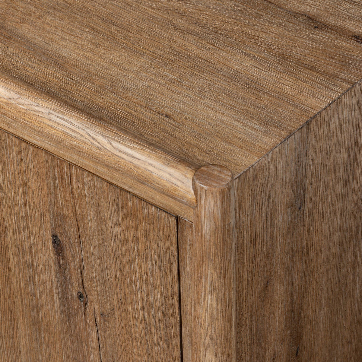 Four Hands Glenview Weathered Oak Media Console — Solid Oak
