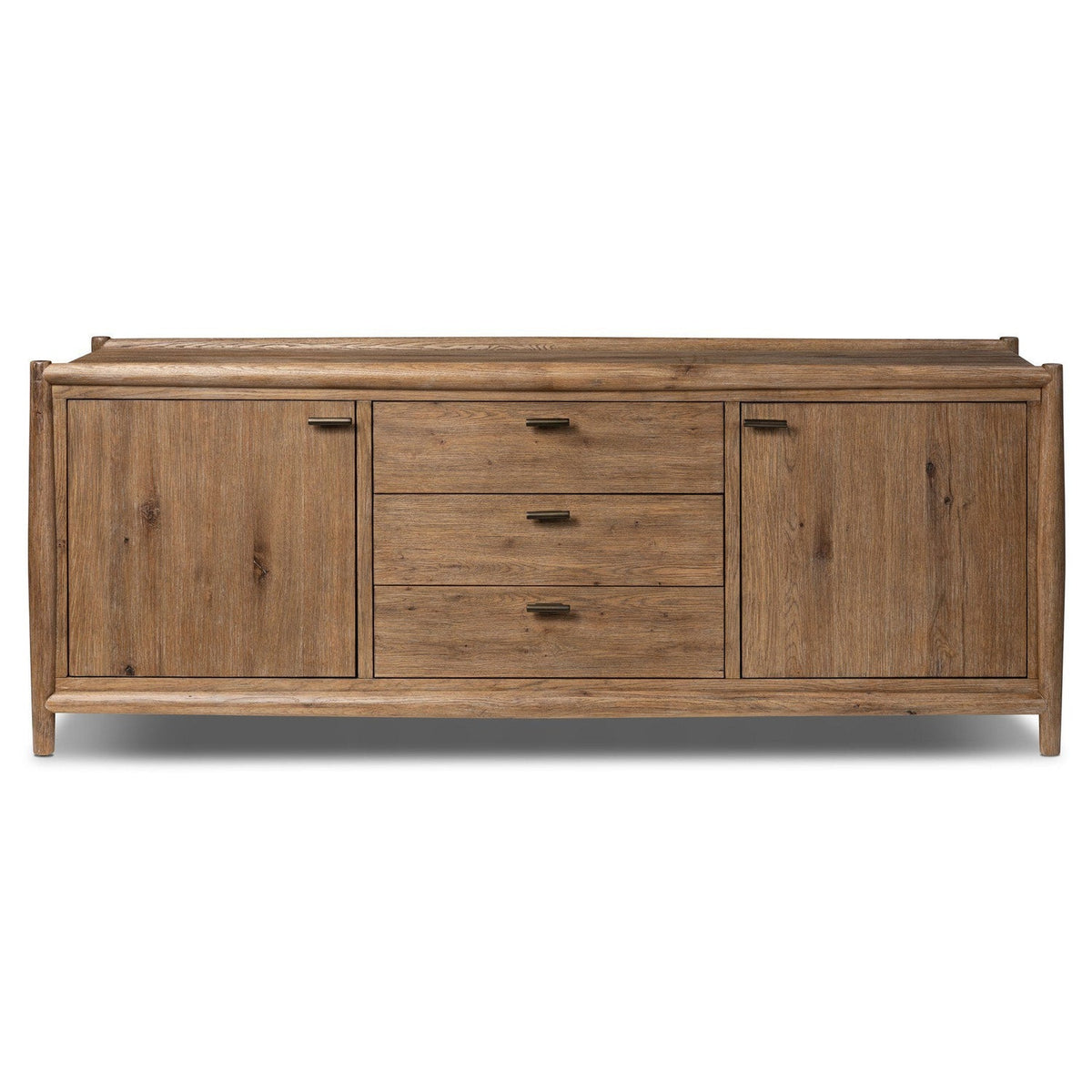 Four Hands Glenview Weathered Oak Media Console front view