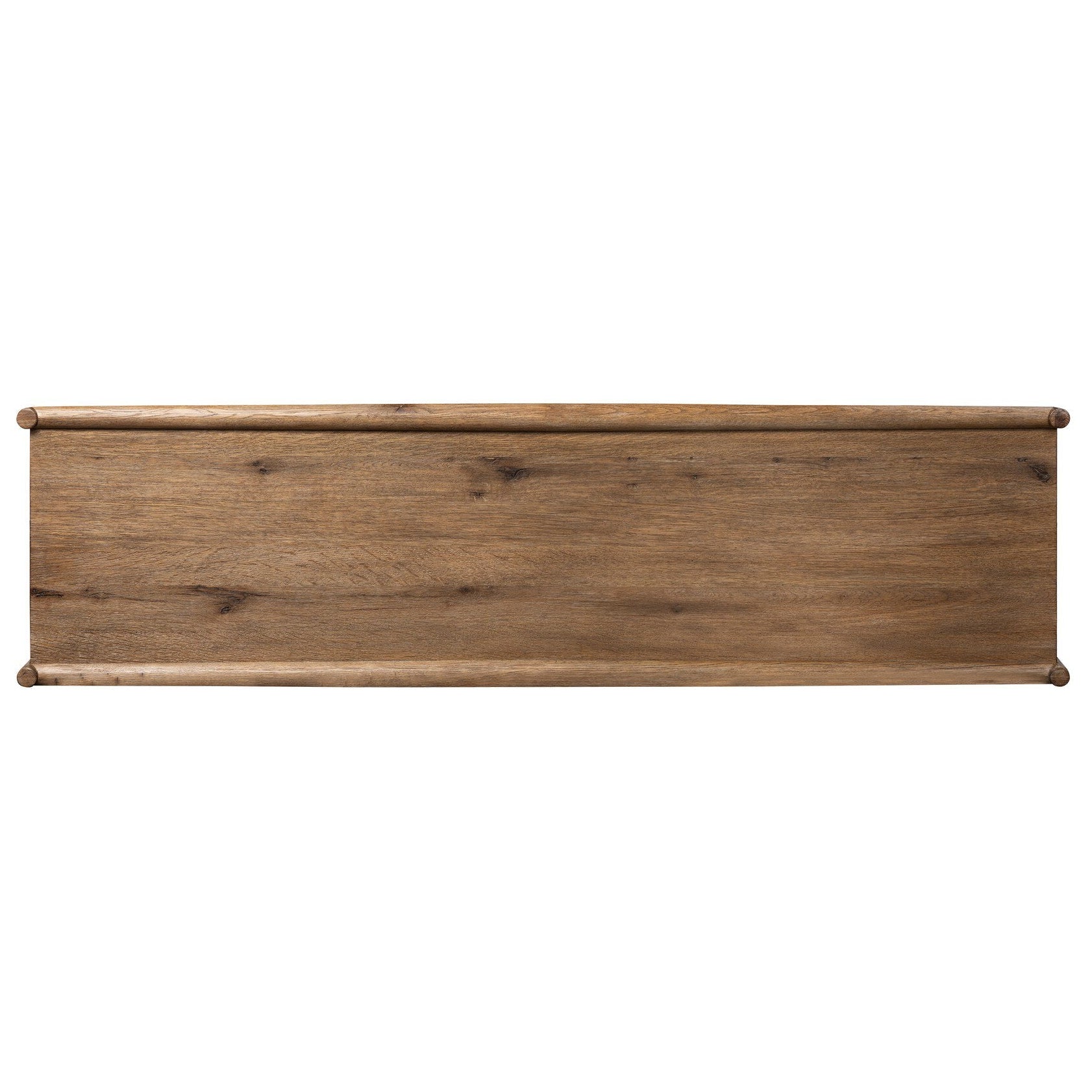 Four Hands Glenview Weathered Oak Media Console top-down view