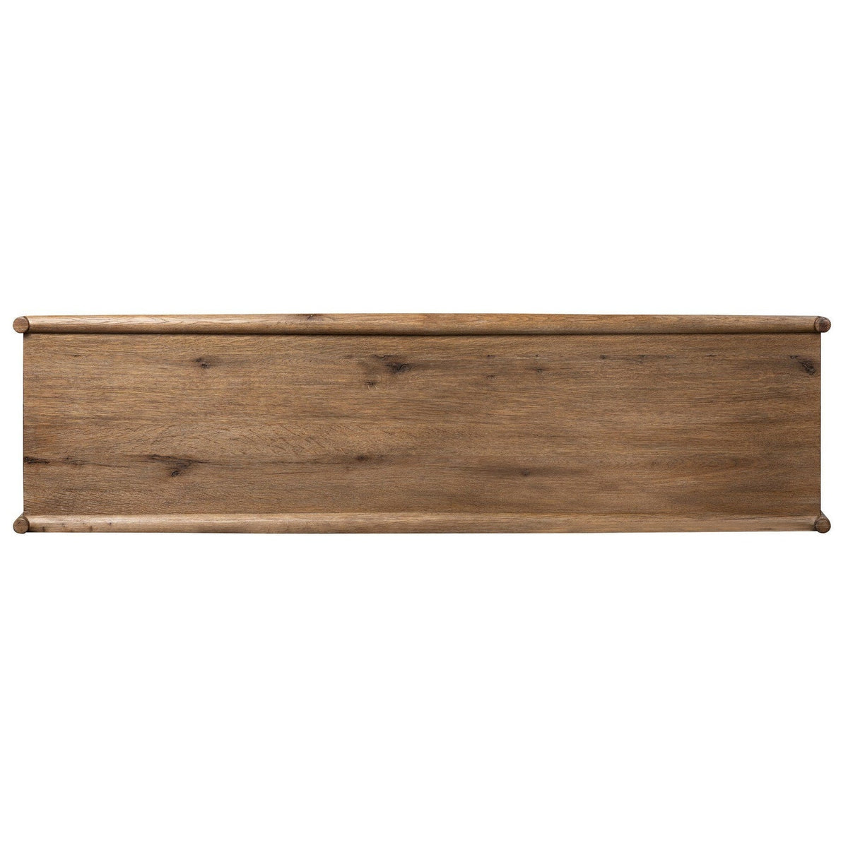 Four Hands Glenview Weathered Oak Media Console top-down view