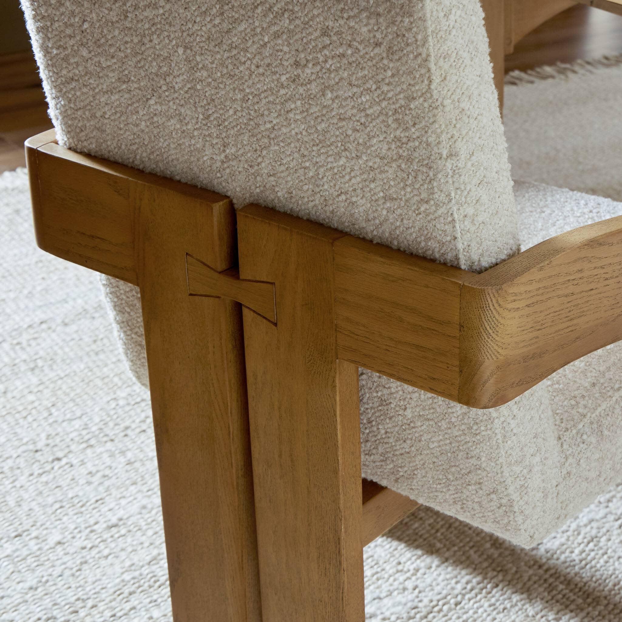 Four Hands Roxy Somerton Ash Dining Armchair — material close-up