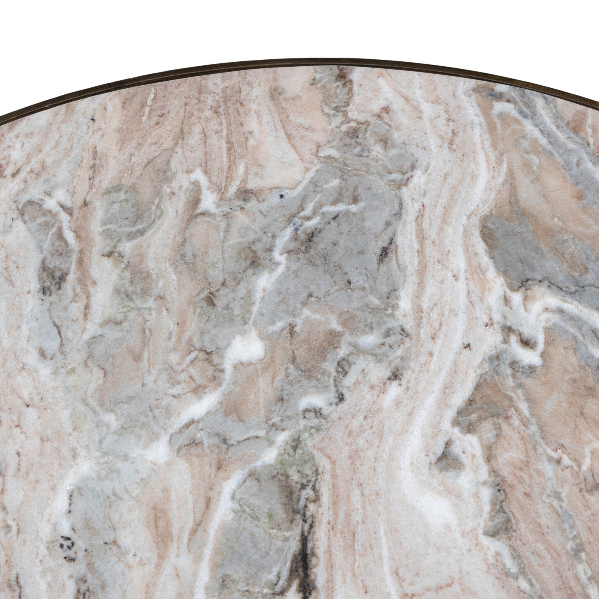 Four Hands Corbett Creamy Taupe Marble Coffee Table - detail view 5