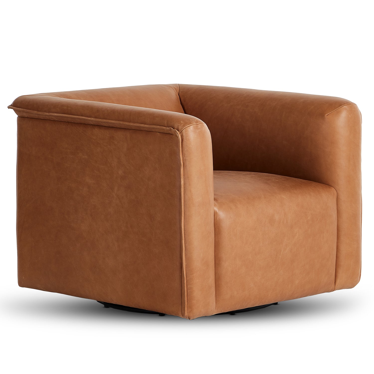 Four Hands Wellborn Leather Swivel Chair - Final Sale